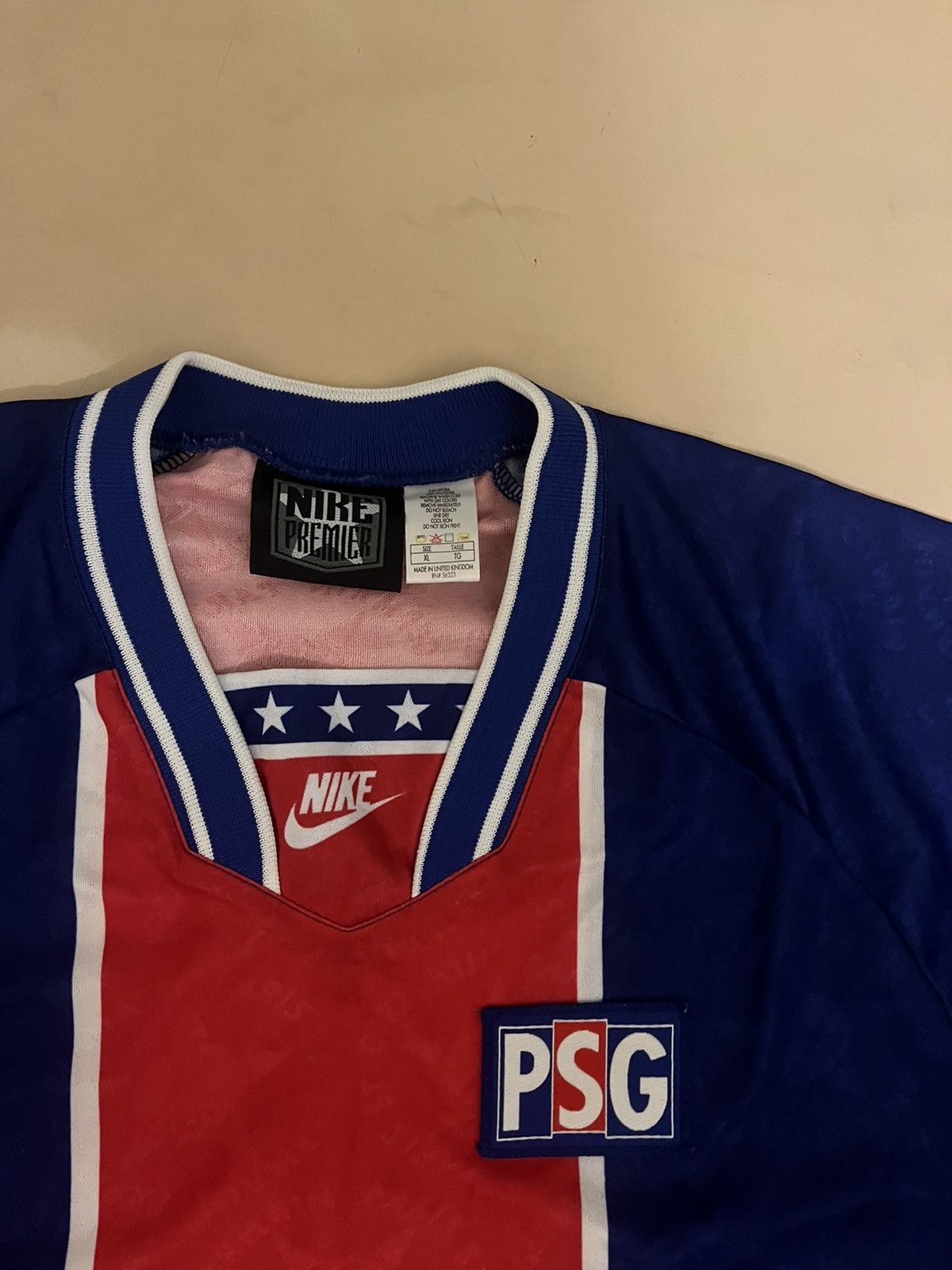 Nike × Vintage T-shirt Nike Paris Saint Germain PSG 1994/95 Home Size US XL / EU 56 / 4 - 3 Thumbnail