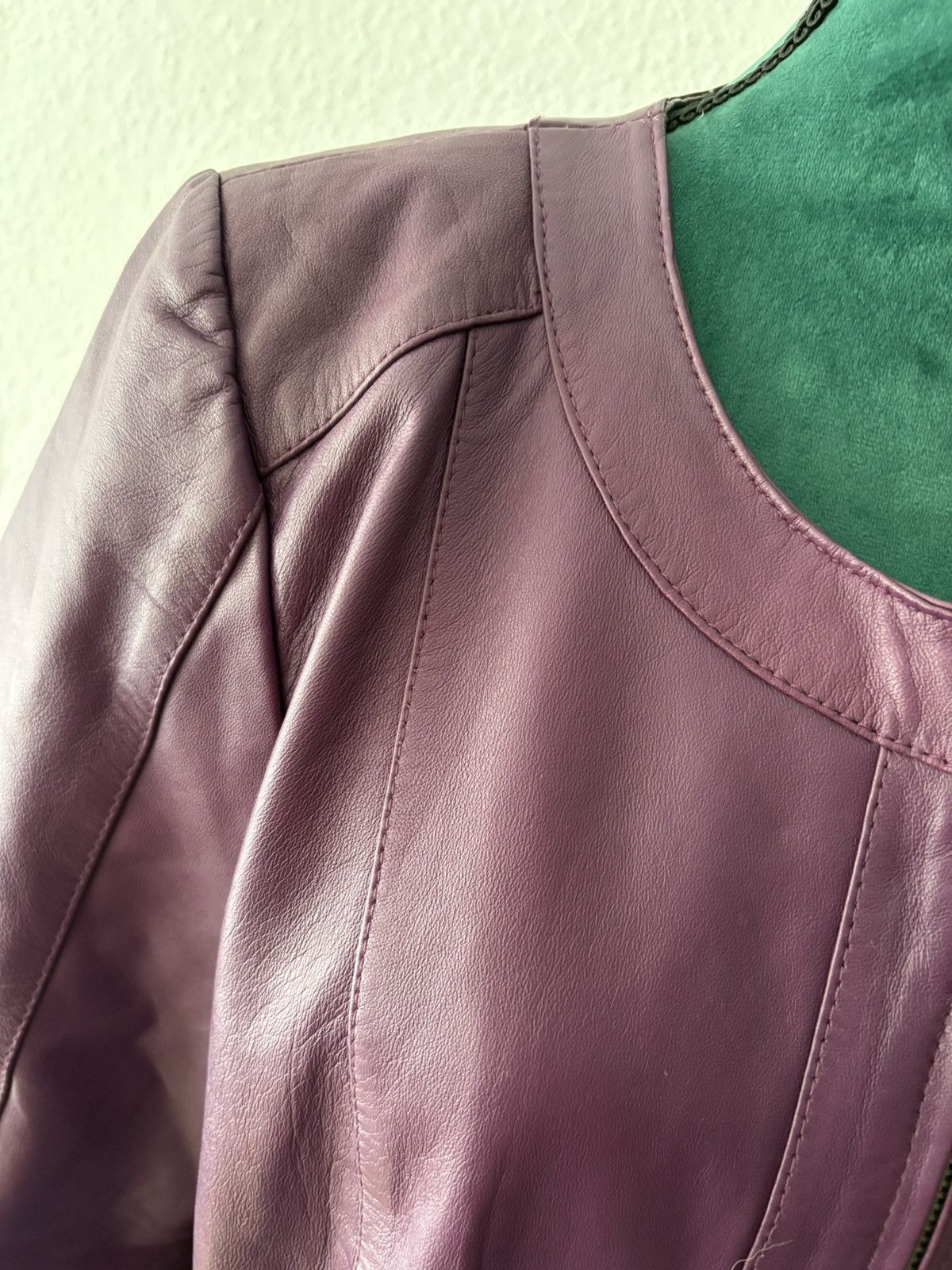 Vintage Vintage x purple leather jacket Size XL / US 12-14 / IT 48-50 - 7 Thumbnail