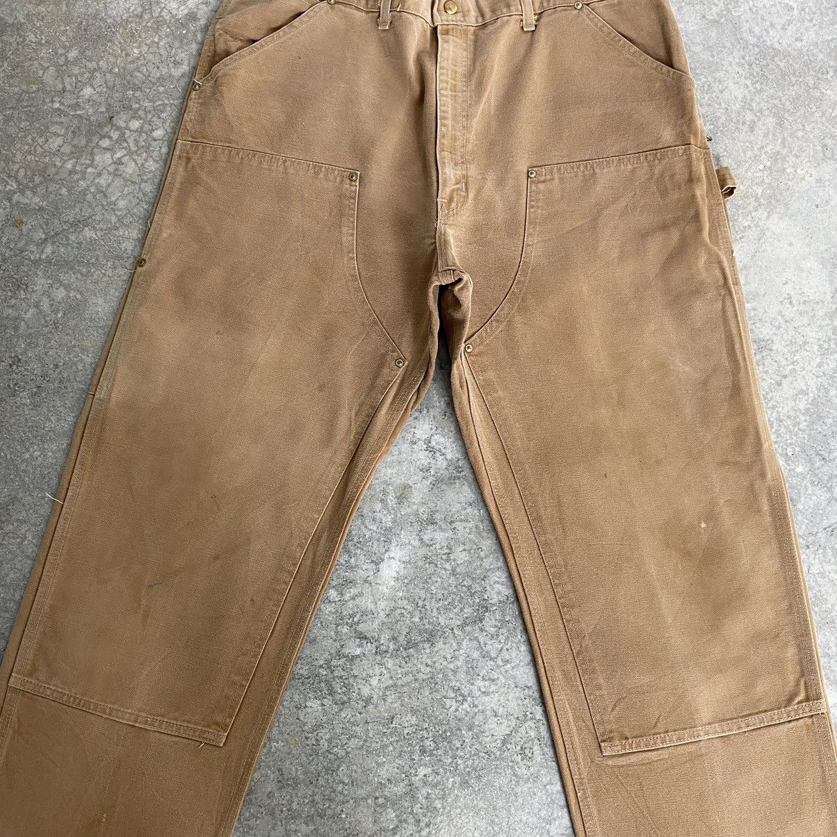Carhartt VTG Carhartt Double Knee Faded Tan Carpenter Work Pants Size US 38 / EU 54 - 4 Thumbnail