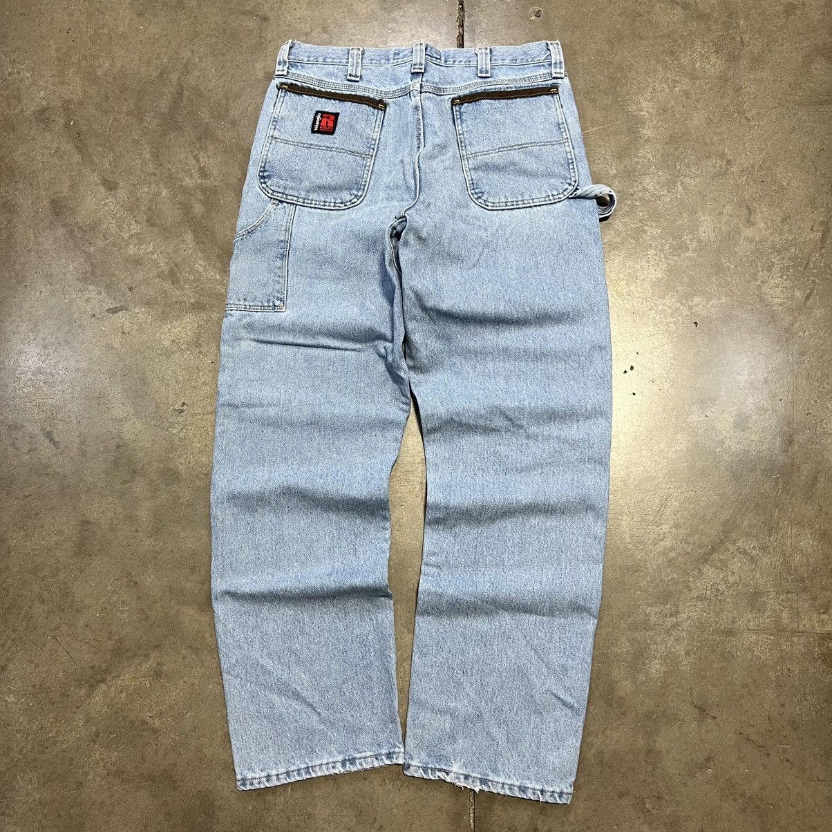 Vintage × Wrangler Vintage Wrangler Riggs Carpenter Workwear Jeans Baggy Faded Size US 36 / EU 52 - 1 Thumbnail