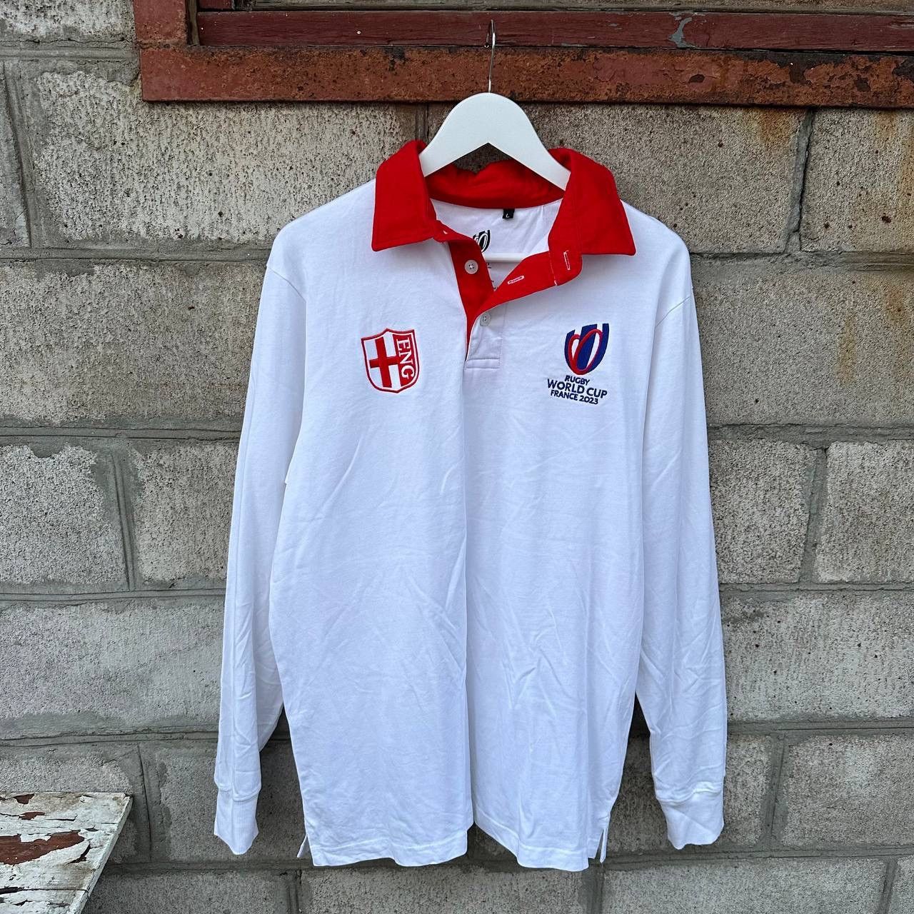 New England Outerwear VTG England Long sleeve T-shirts Rugby World Cup France Size US L / EU 52-54 / 3 - 1 Thumbnail
