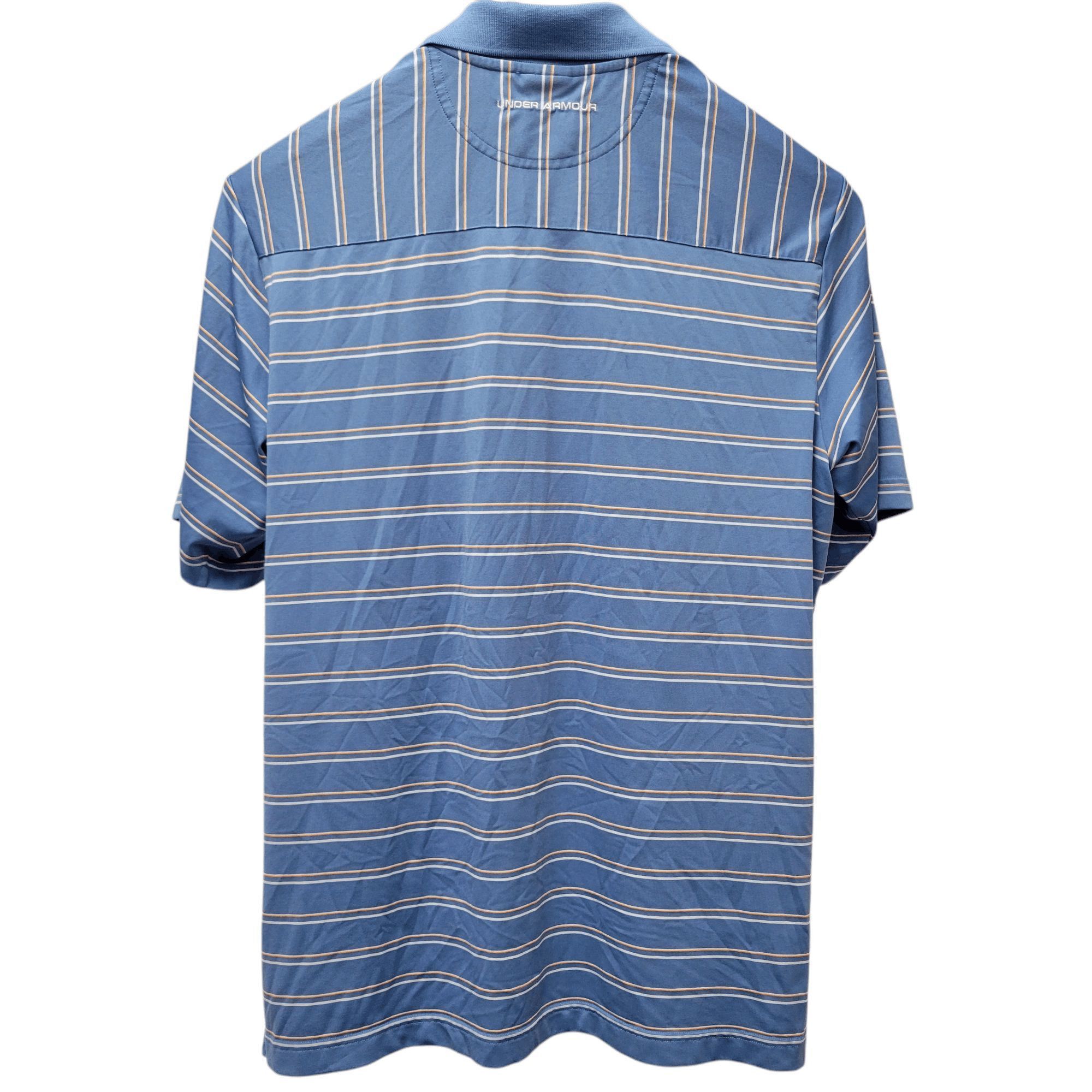 Under Armour Under Armour Embroidered Logo Striped Polo Shirt Size Medium Size US M / EU 48-50 / 2 - 9 Thumbnail