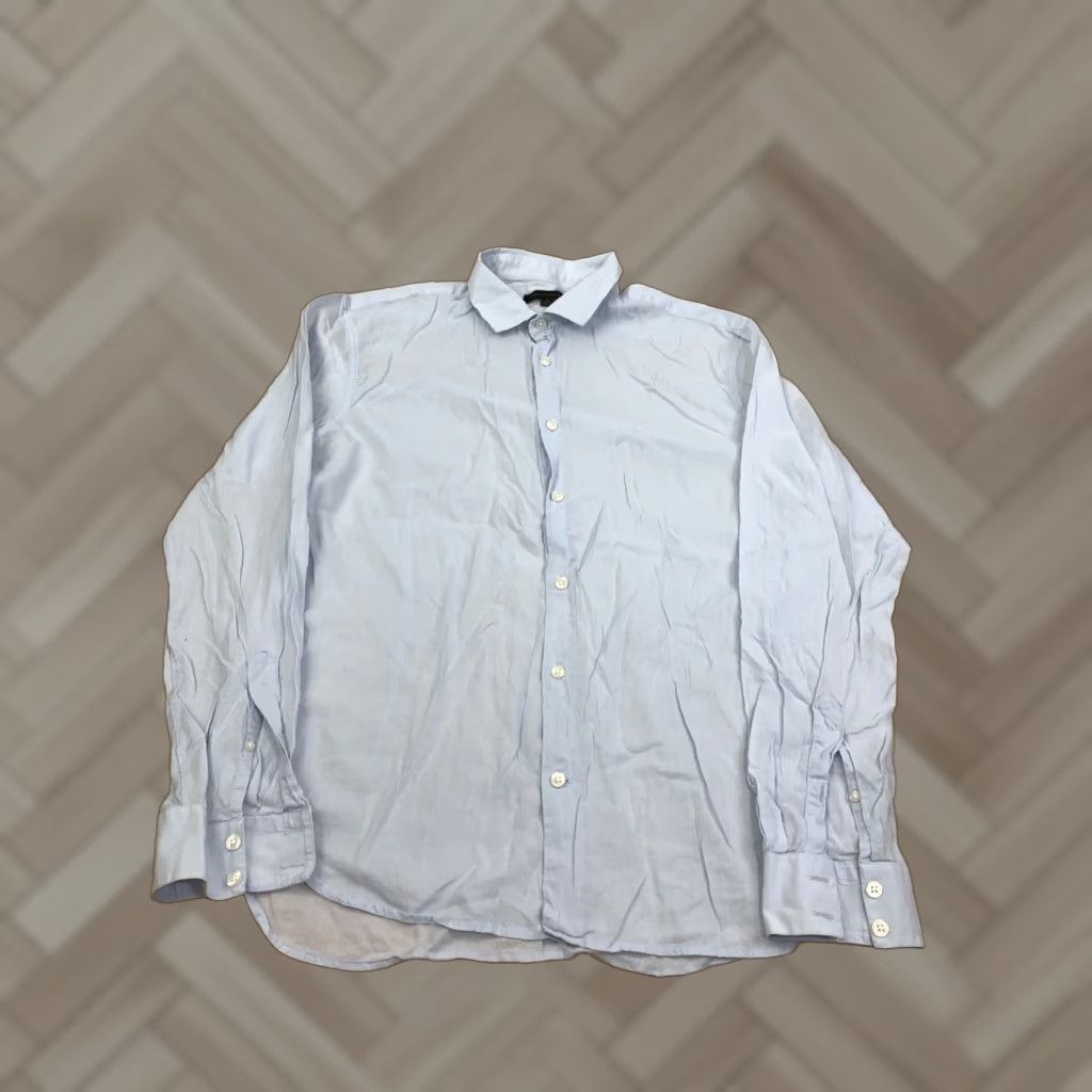 John Varvatos John Varvatos Button-Up Shirt Men M Light Blue Long Sleeve Casual 11102 Size US M / EU 48-50 / 2 - 1 Thumbnail