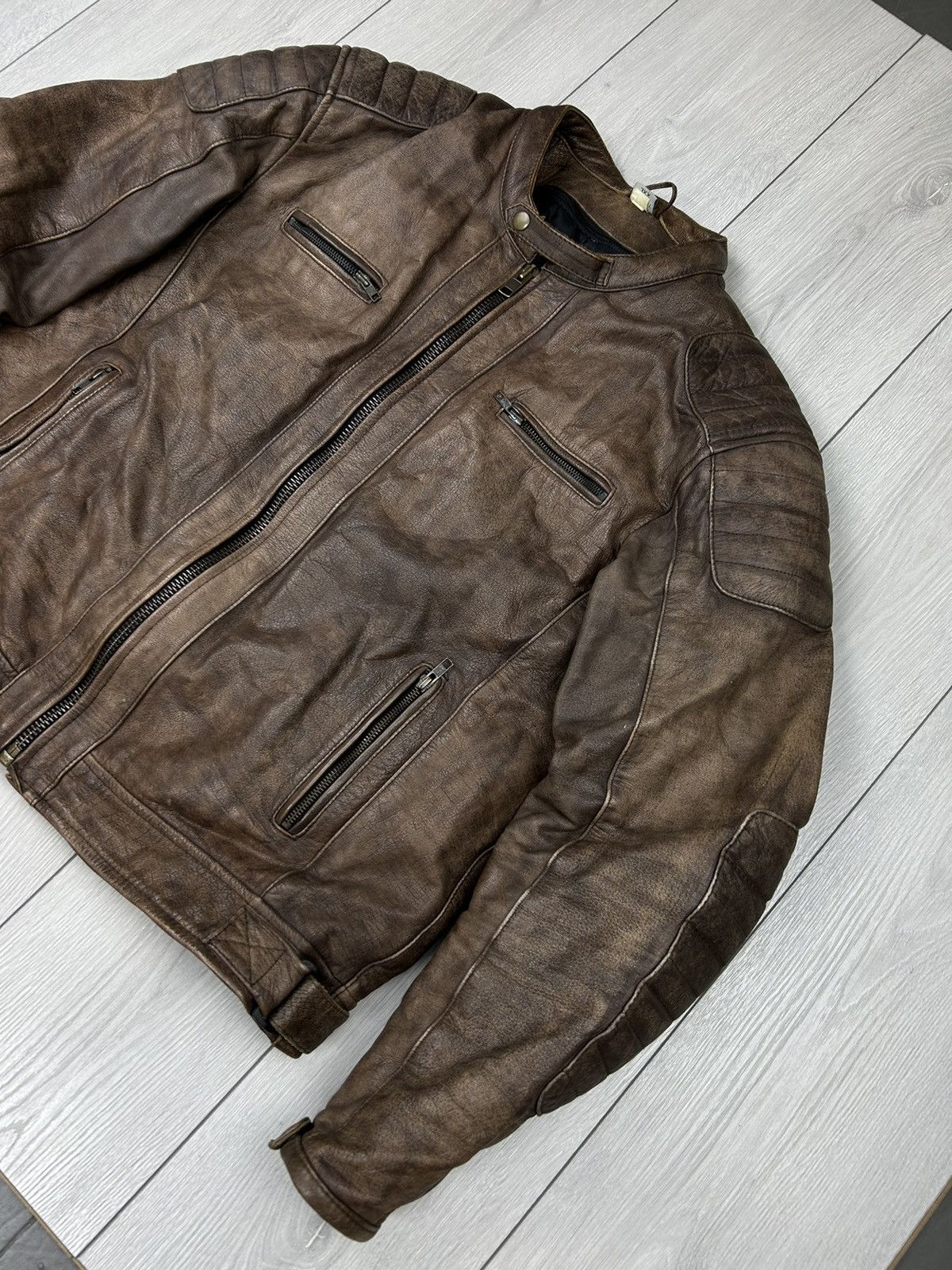 Other Leather Racing Moto Jacket Brown size XL Size US XL / EU 56 / 4 - 3 Thumbnail