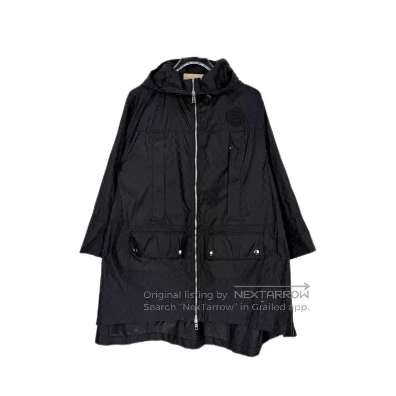Gucci Gucci Black classic logo zipper hooded long coat Size XS / US 0-2 / IT 36-38 - 1 Thumbnail