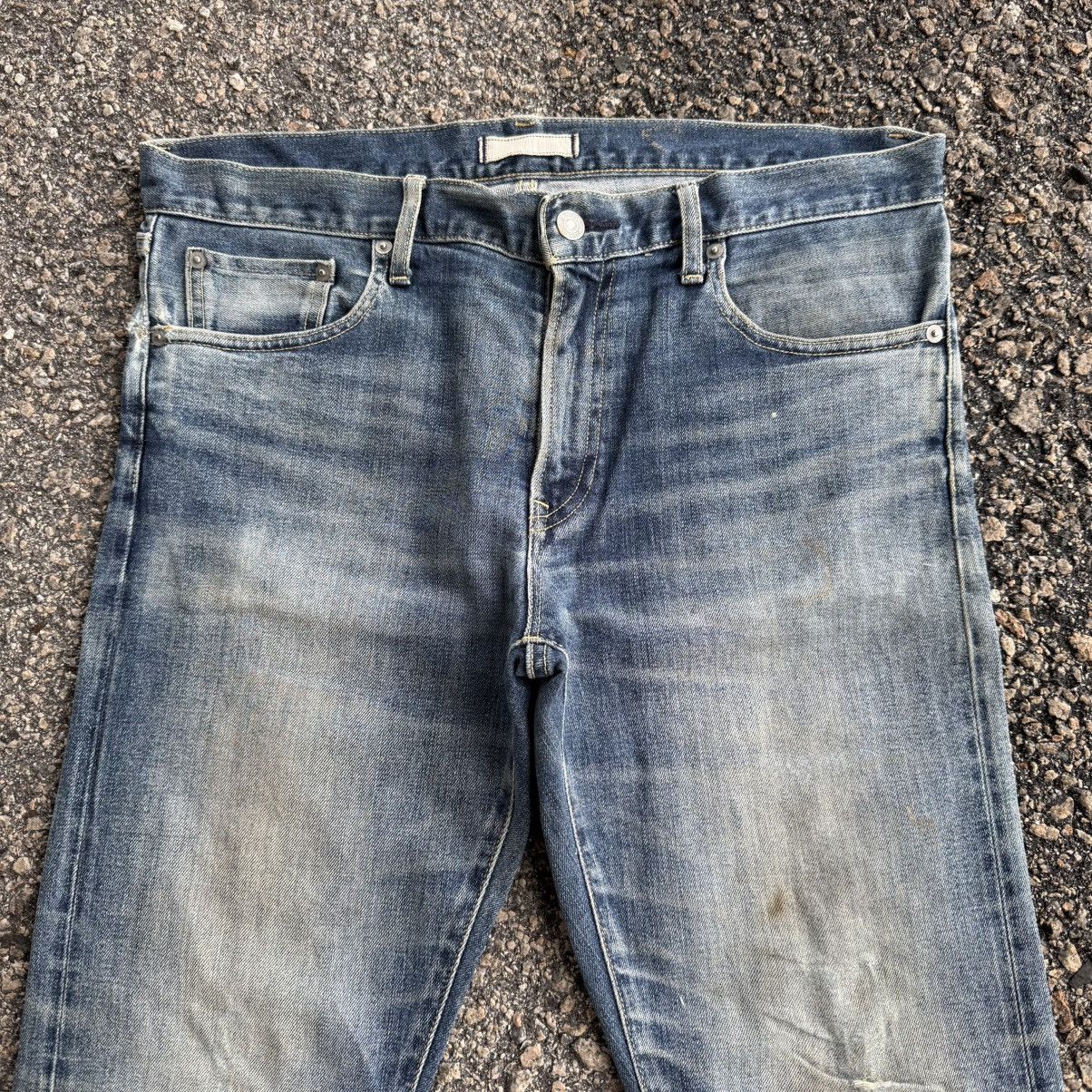 Jean VINTAGE JAPAN SELVEGE DENIM SLIM FADED RIPPEP JEAN PANTS Size US 35 - 2 Thumbnail