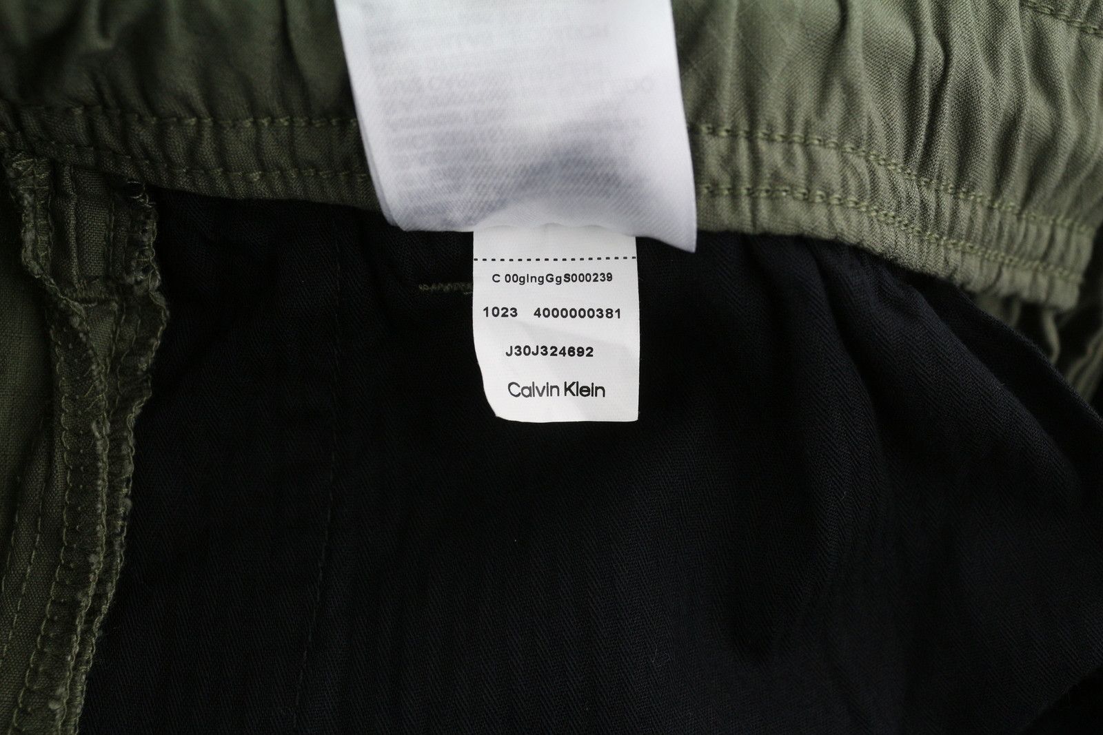 Calvin Klein ESSENTIAL REGULAR M Green Cargo Waist Logo Trousers 85164 Size US 34 / EU 50 - 11 Thumbnail