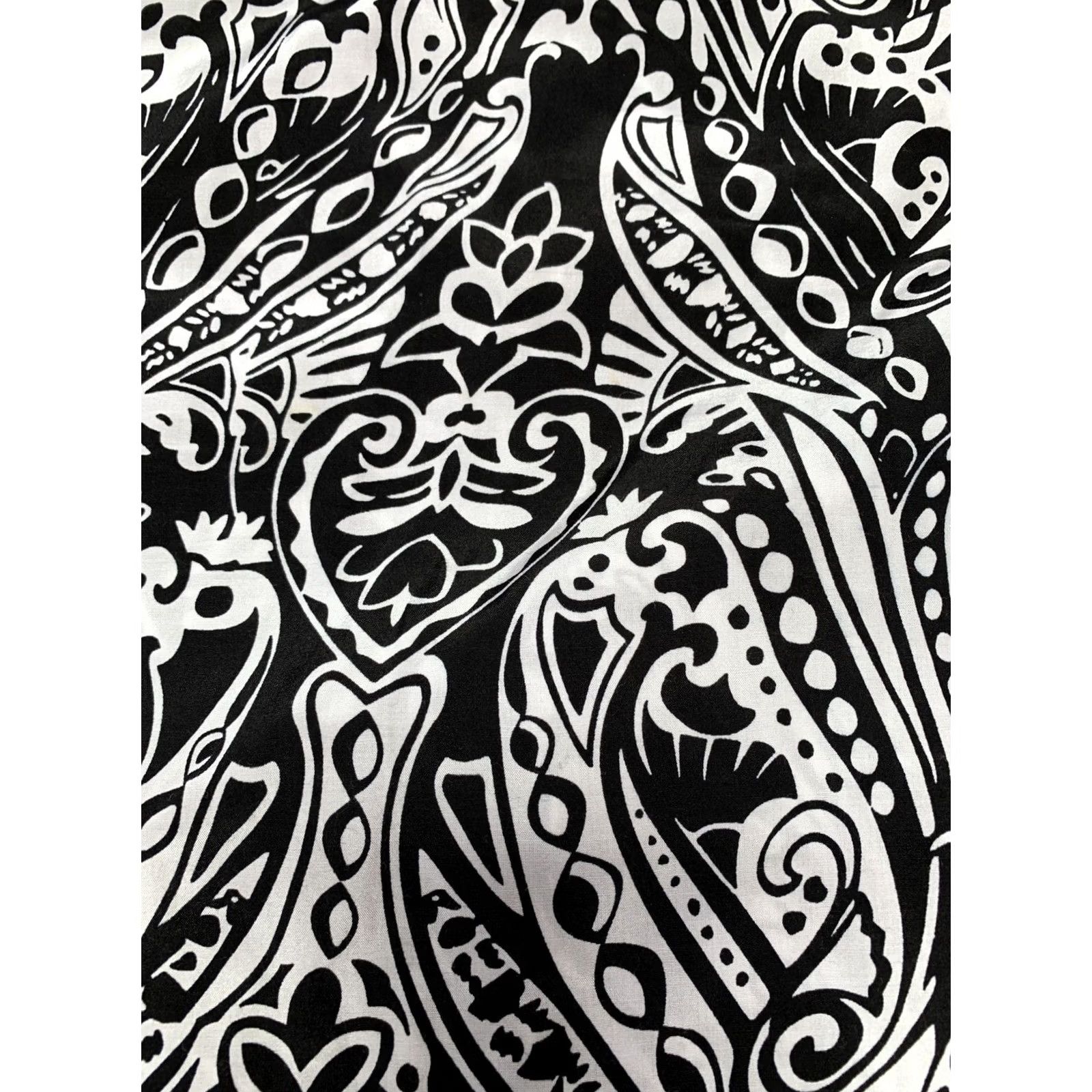 Charter Club Charter Club Women’s Silk Cotton Tunic Top Size 12 Black White Print 3/4 Sleeve Shirt Ladies Tunic Floral Black/White Print 12 Womens Size XL / US 12-14 / IT 48-50 - 4 Thumbnail