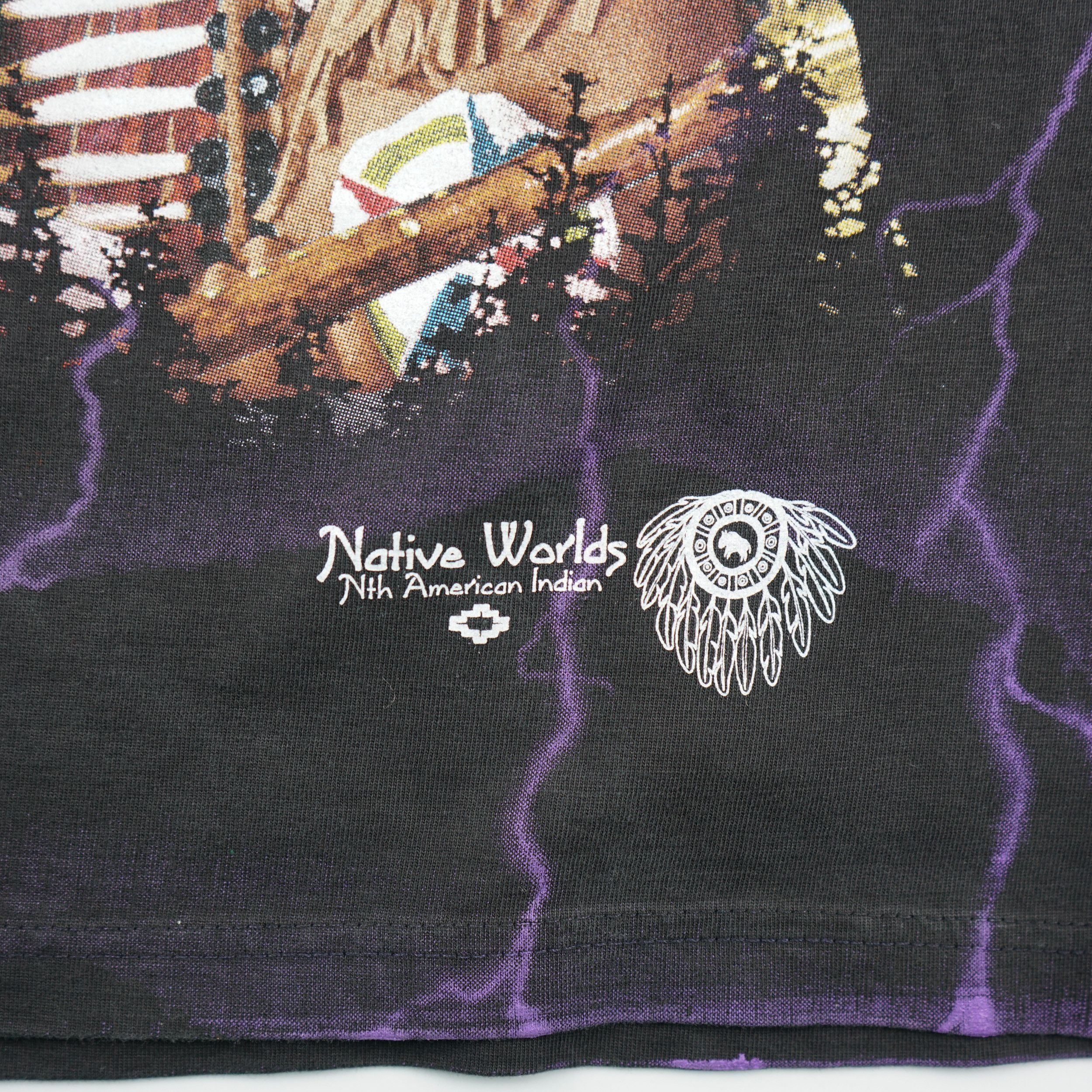 Vintage Vintage 1990s Native American Indian T-Shirt Size US S / EU 44-46 / 1 - 3 Thumbnail
