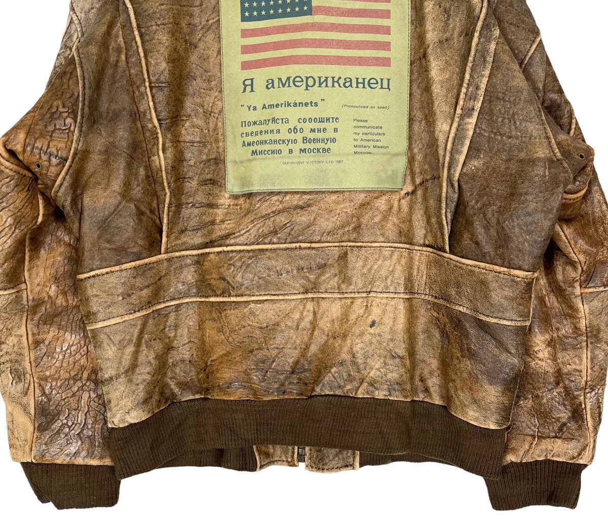 Vintage Vintage Military USAF US Army Bomber Flight Leather Jacket Size US XL / EU 56 / 4 - 13 Thumbnail