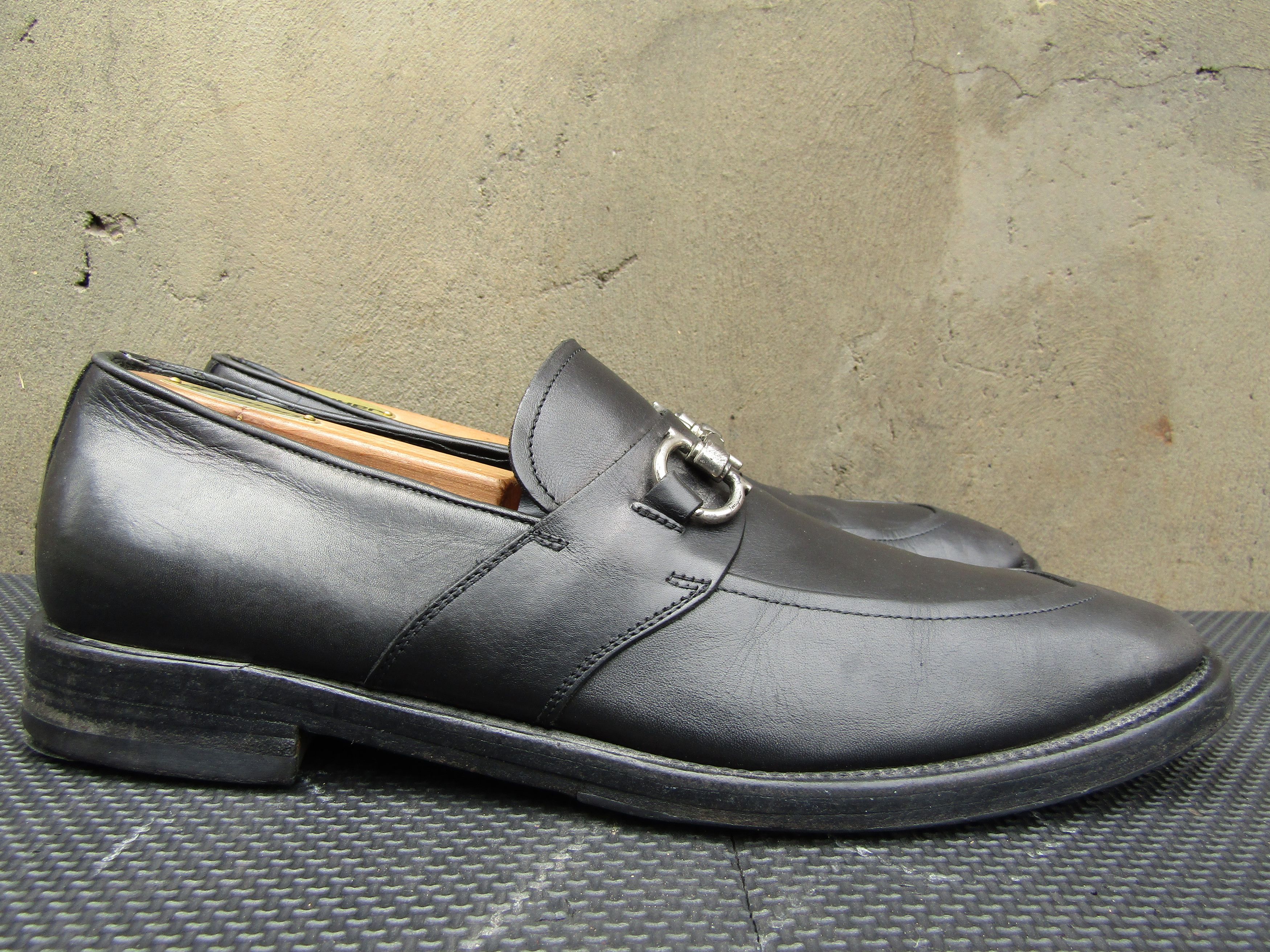 Salvatore Ferragamo Salvatore Ferragamo Mens JAZZ Gancini Silver Bit Loafers Size US 8 / EU 41 - 4 Thumbnail