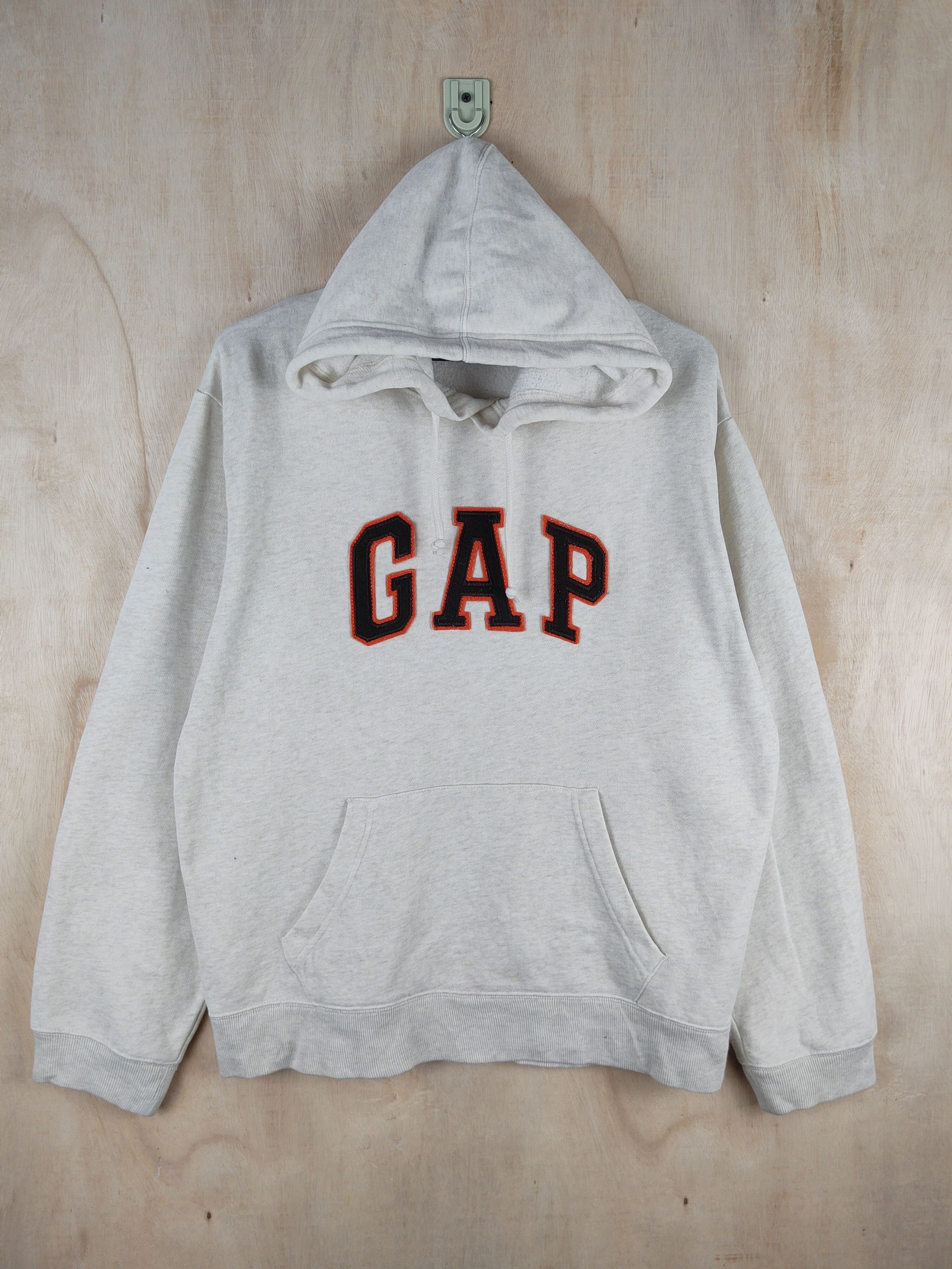 Gap × Japanese Brand × Vintage Gap Cream Hoodie Sweatshirts #S2493 Size US M / EU 48-50 / 2 - 1 Thumbnail