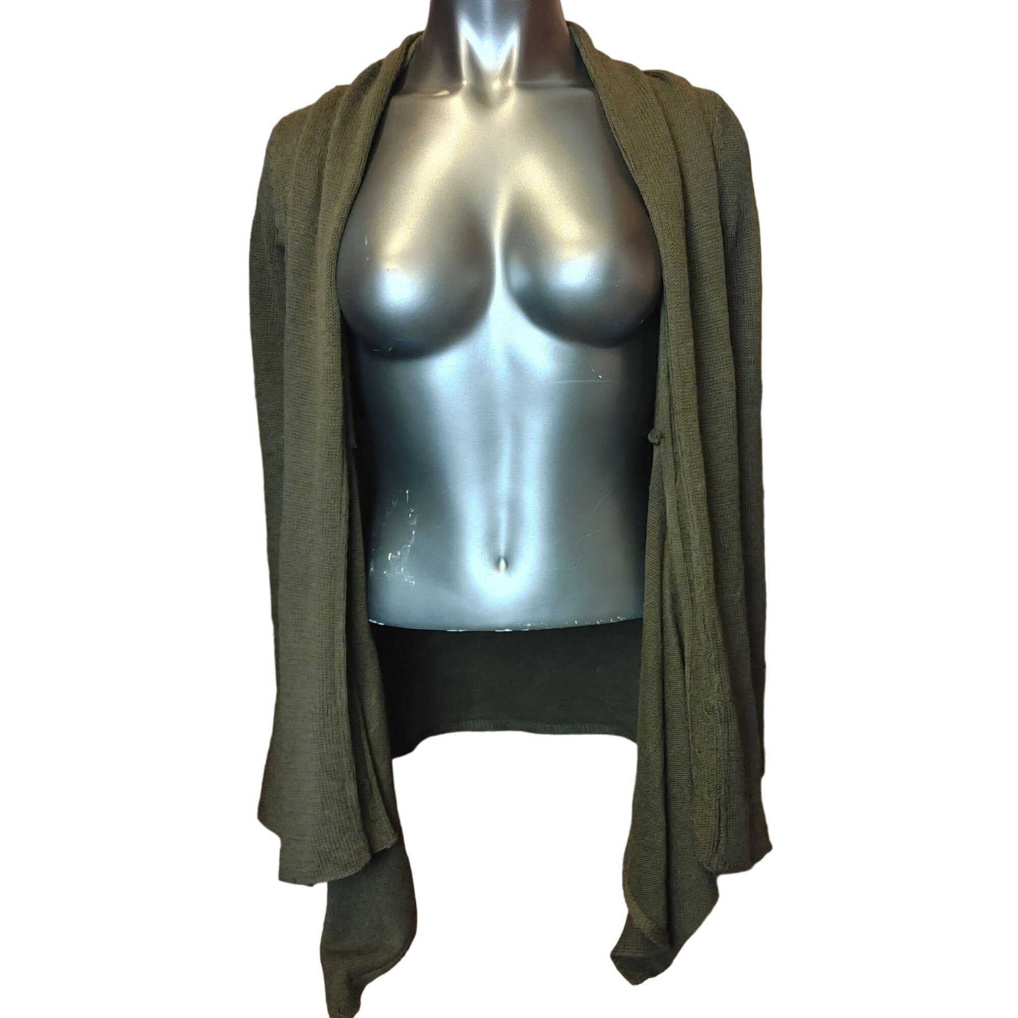 Other LOVE ROCKS Women's M Brown Knit Shawl Collar Open Front Long Size M / US 6-8 / IT 42-44 - 1 Thumbnail