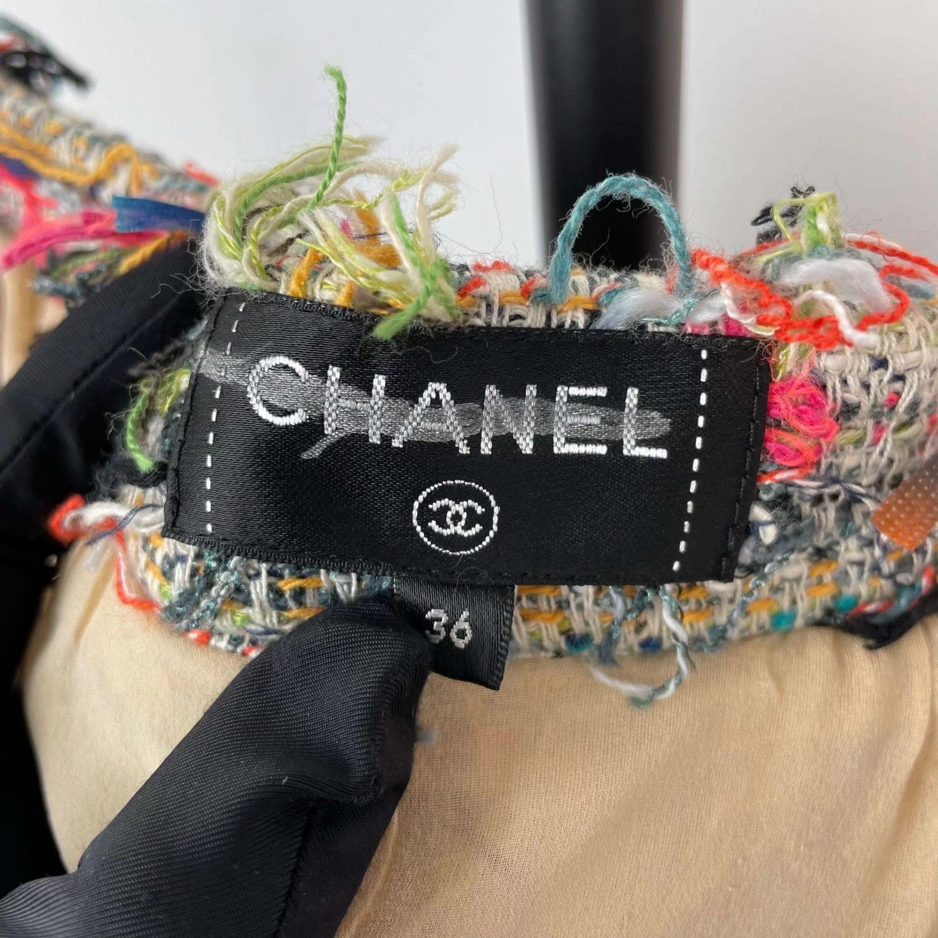 Chanel Chanel colorblocked tweed skirt 36 Size 26" / US 2 / IT 38 - 3 Thumbnail