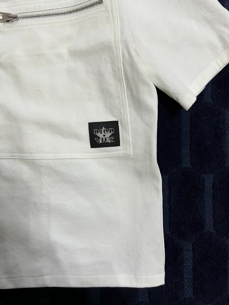 Dior Dior White Women's Short Sleeve Denim Shirt-2507 Size S / US 4 / IT 40 - 4 Thumbnail
