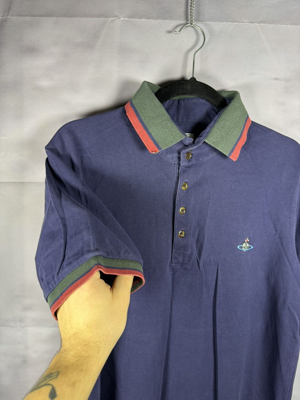 Designer × Vintage × Vivienne Westwood Vintage Vivienne Westwood 2 Krall Blue Polo Shirt Oldmoney Size US L / EU 52-54 / 3 - 4 Thumbnail