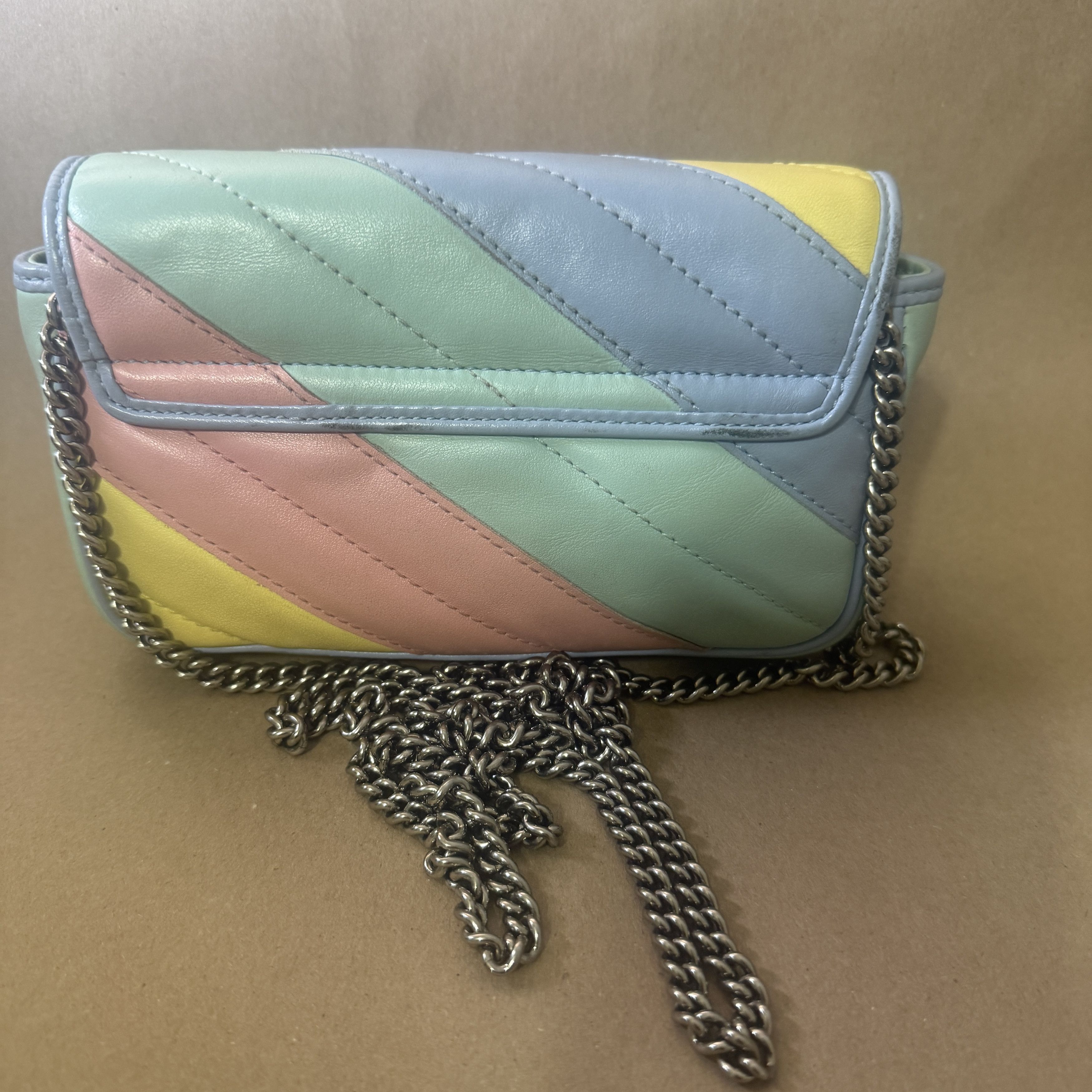 Gucci Gucci Marmont Mini GG with Silver Chain Size ONE SIZE - 8 Thumbnail