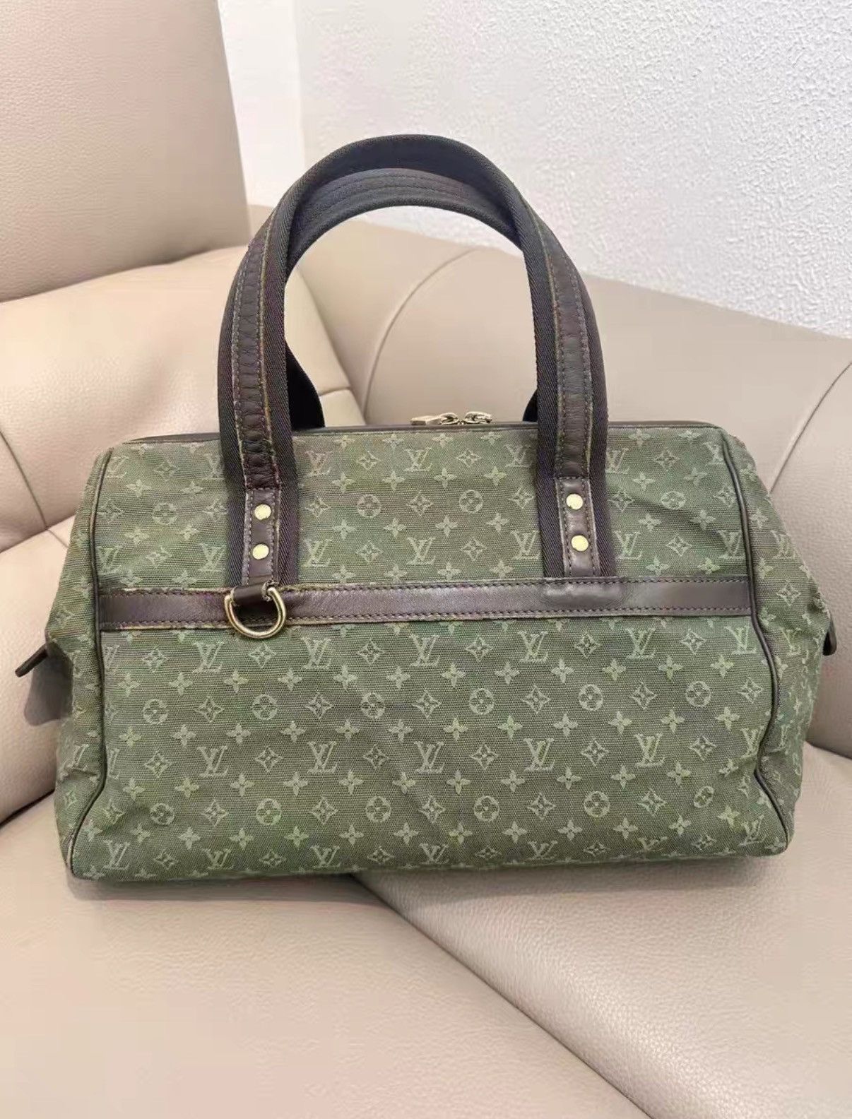 Louis Vuitton LV green denim handbag Classic J38 Size ONE SIZE - 1 Thumbnail