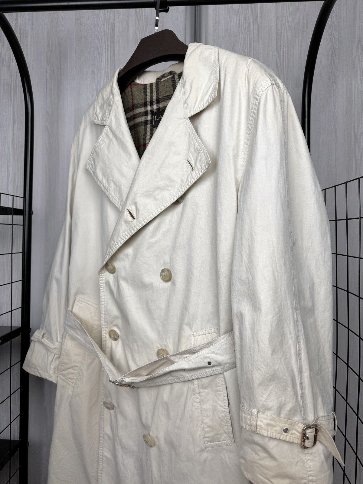 Lanvin Lanvin Boutique vintage double-breasted trench coat check 48 Size US M / EU 48-50 / 2 - 4 Thumbnail