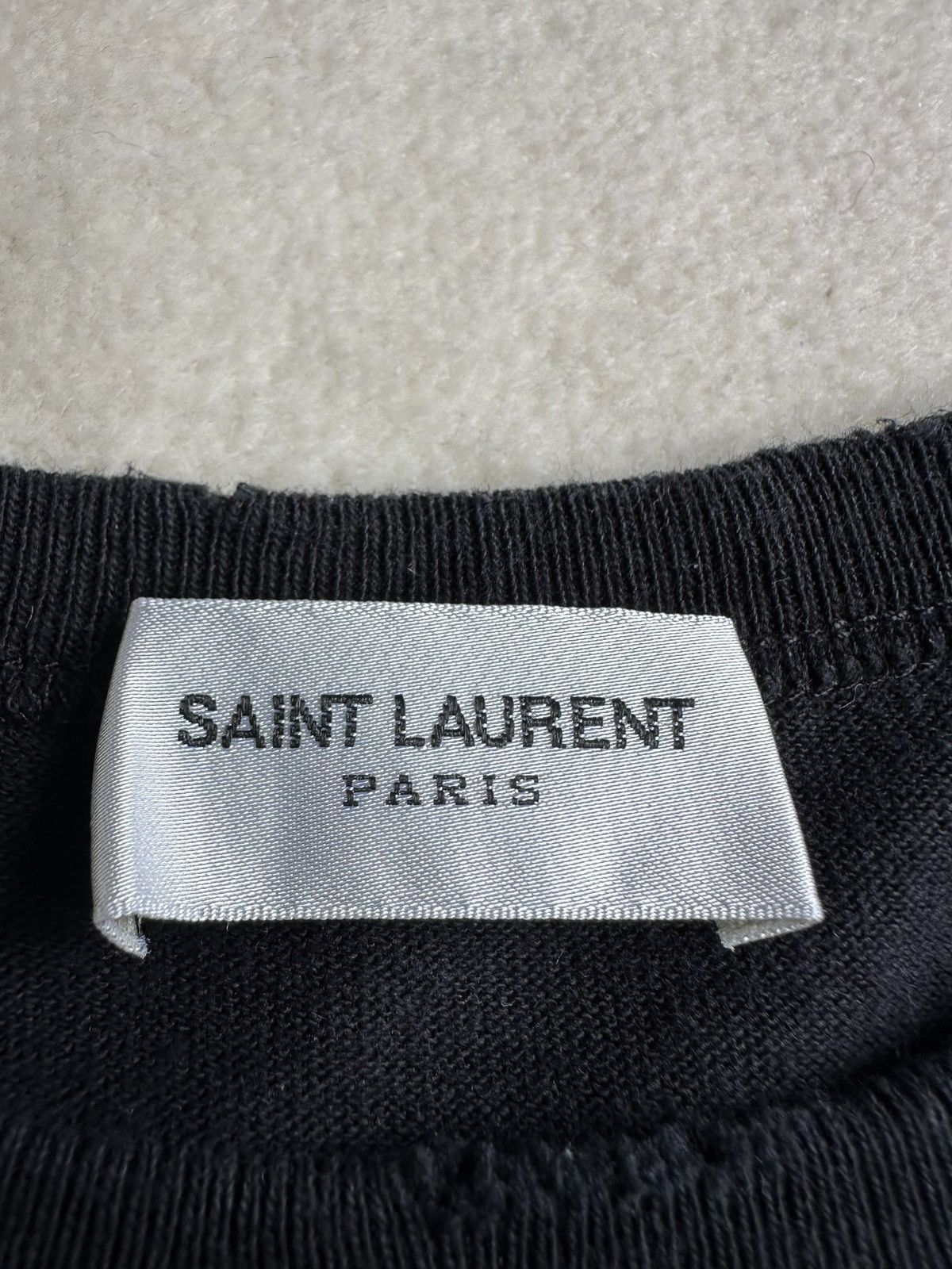 Saint Laurent Paris Grail Saint Laurent 50’s signature logo black t shirt Size US S / EU 44-46 / 1 - 20 Thumbnail