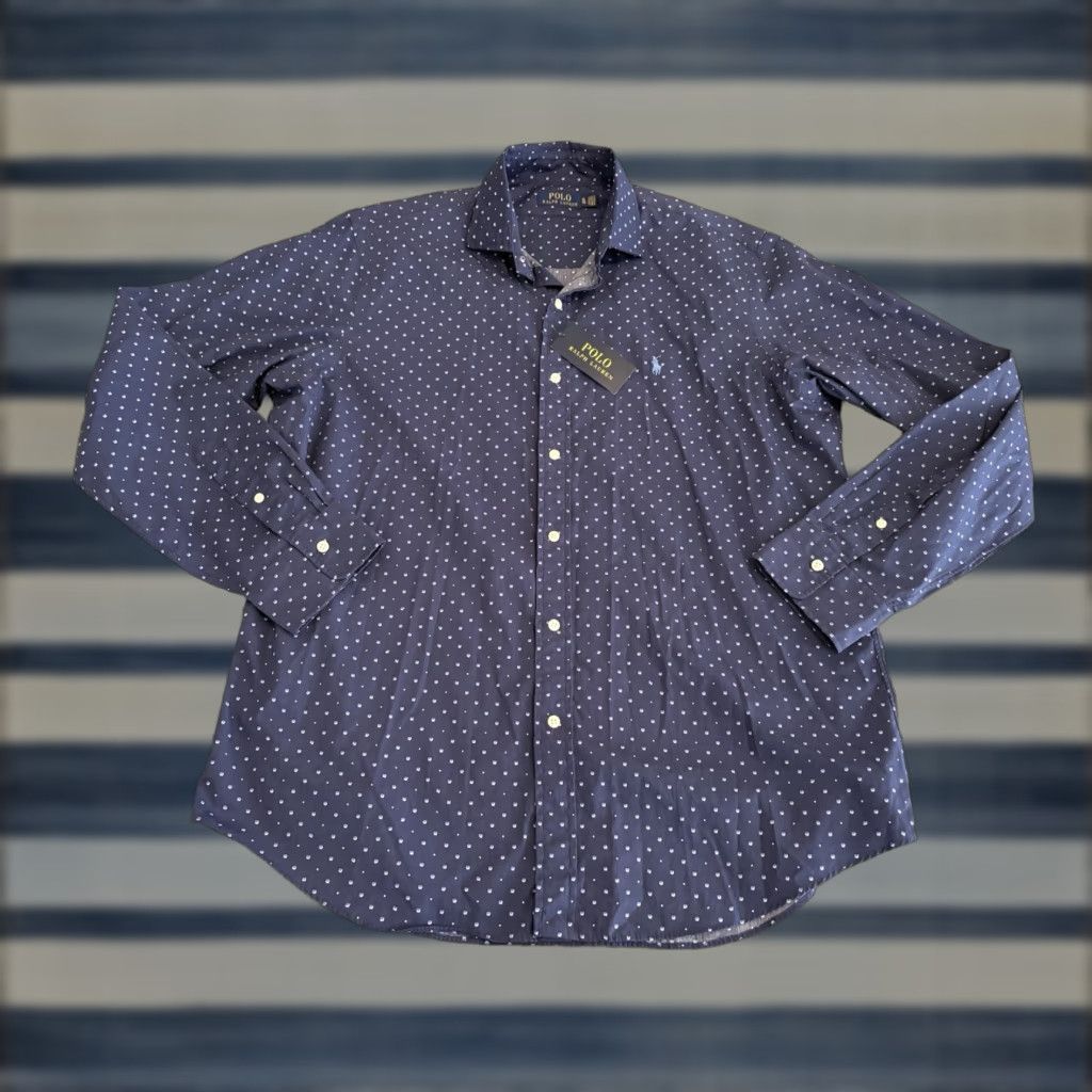 Polo Ralph Lauren Polo Ralph Lauren Button-Up Shirt Long Sleeve Blue XL Mens NWT Polo Shirt Size US XL / EU 56 / 4 - 1 Thumbnail