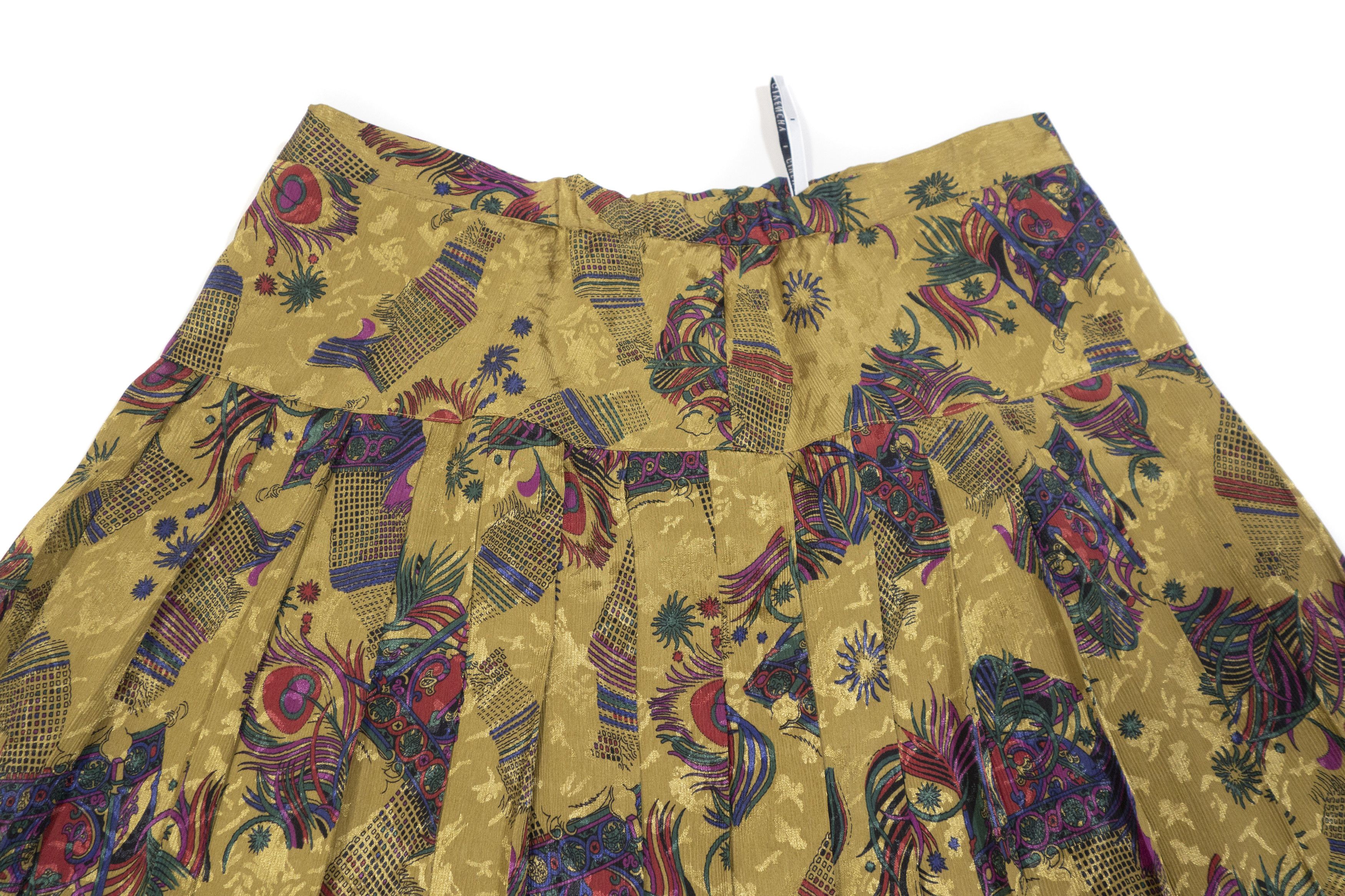 Givenchy 80S Acid Printed Skirt Vintage Made in West Germany Size 32" / US 10 / IT 46 - 4 Thumbnail