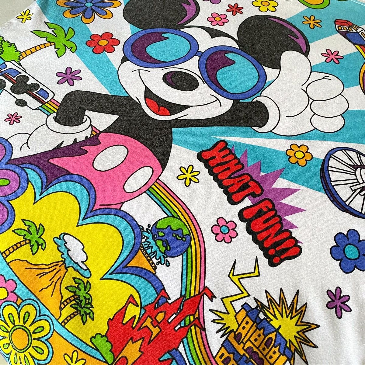 Disney × Mickey Mouse × Vintage Rare Tokyo Disney Resort Mickey Mouse Flower Hippies Size US L / EU 52-54 / 3 - 4 Thumbnail