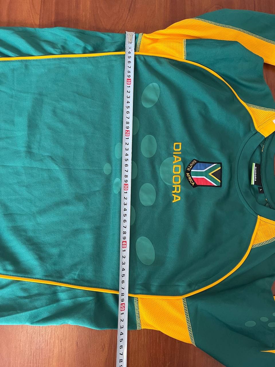 Diadora 2006 SOUTH AFRICA TEAM HOME SOCCER FOOTBALL DIADORA JERSEY L Size US L / EU 52-54 / 3 - 18 Thumbnail