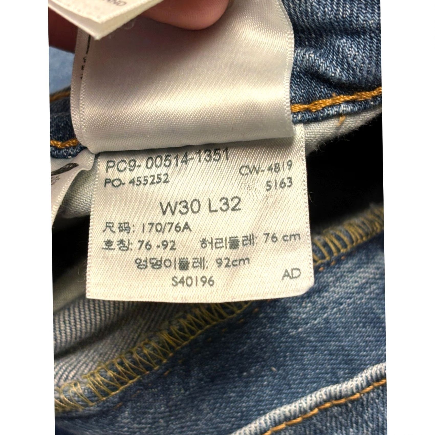 Levi's Levi's 514 Jeans Straight Fit Men 30x32 Blue Medium Wash Denim Stretch Cotton Blend 5-Pocket Regular Rise Slim Levis 500 Series Mens Jeans Size US 30 / EU 46 - 6 Thumbnail