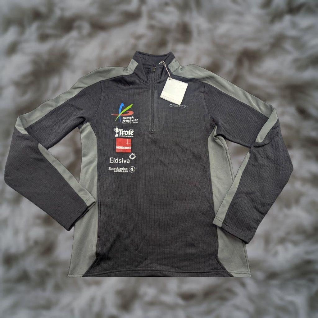 Layer 8 CRAFT Mens Ski Top 1/4 Zip Gray Fleece Mid Layer Jacket Small Shirt Mens Ski Gear Athletic Zip Pullover Winter Size US S / EU 44-46 / 1 - 1 Thumbnail