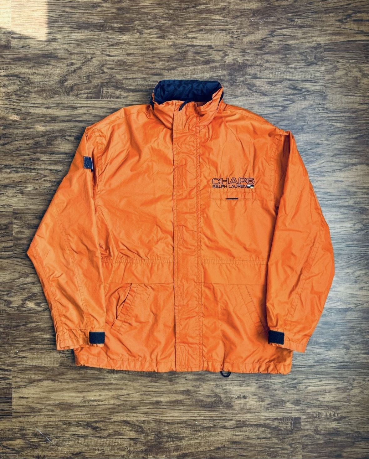 Ralph Lauren Vintage 90s Chaps Ralph Lauren Windbreaker Jacket Hoodie Size US M / EU 48-50 / 2 - 2 Thumbnail