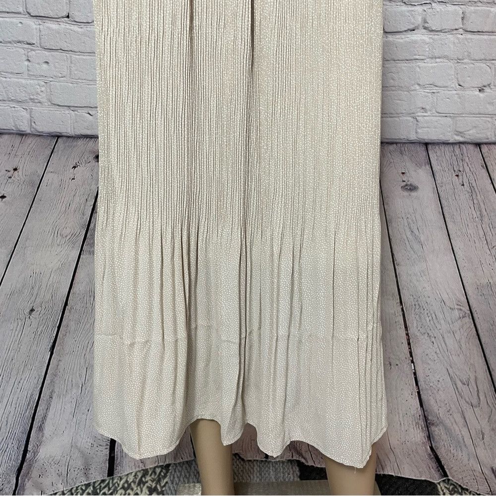 Adrianna Papell NWT New $99 Adrianna Papell Beige Polka Dot Release Pleat M Size 32" / US 10 / IT 46 - 4 Thumbnail