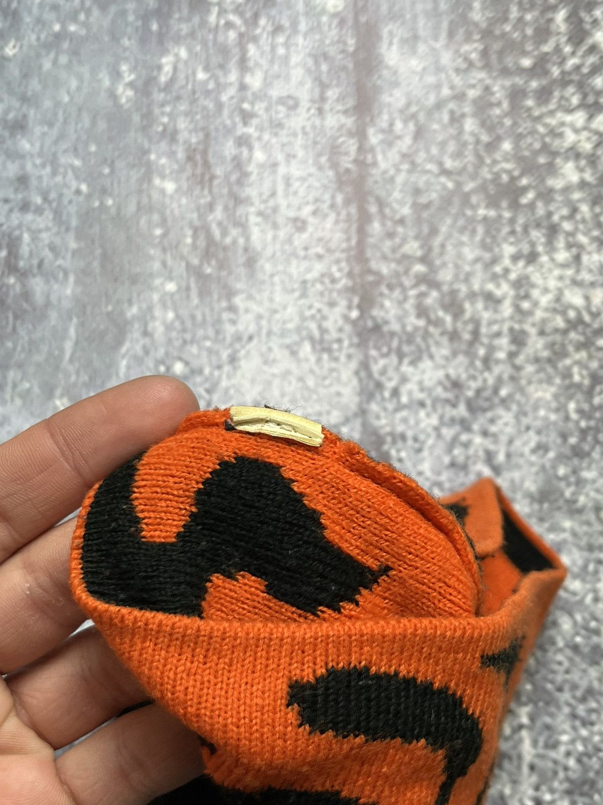 Japanese Brand × Vintage 👒Vintage 90s Y2K Beanie ORANGE FIRE Man Punk Japanese style Size ONE SIZE - 2 Thumbnail