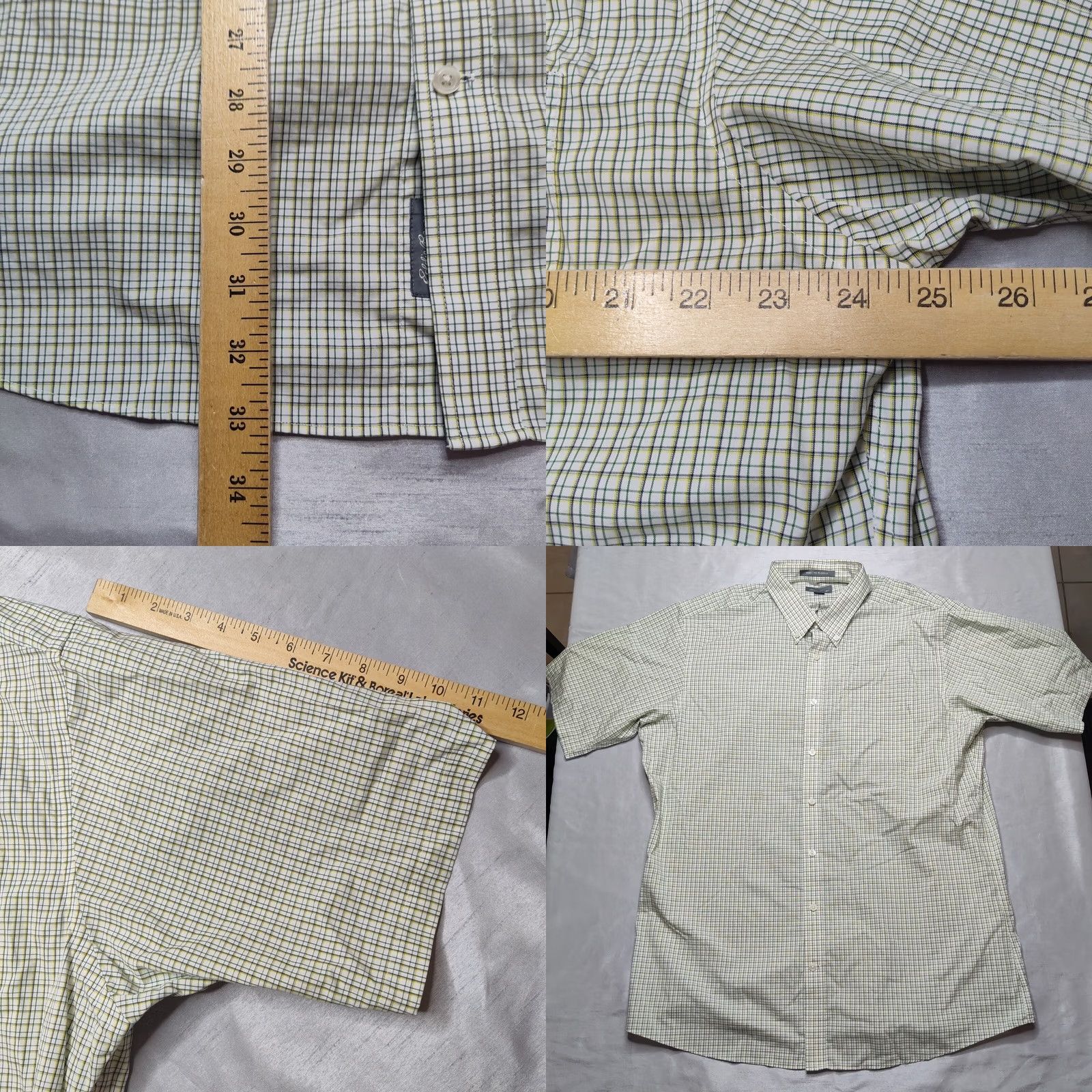 Eddie Bauer VINTAGE Eddie Bauer Shirt Men Big & Tall XLT Wrinkled Free Relaxed Fit Green Check Short Sleeve Button-Up Shirt Size US XL / EU 56 / 4 - 8 Thumbnail