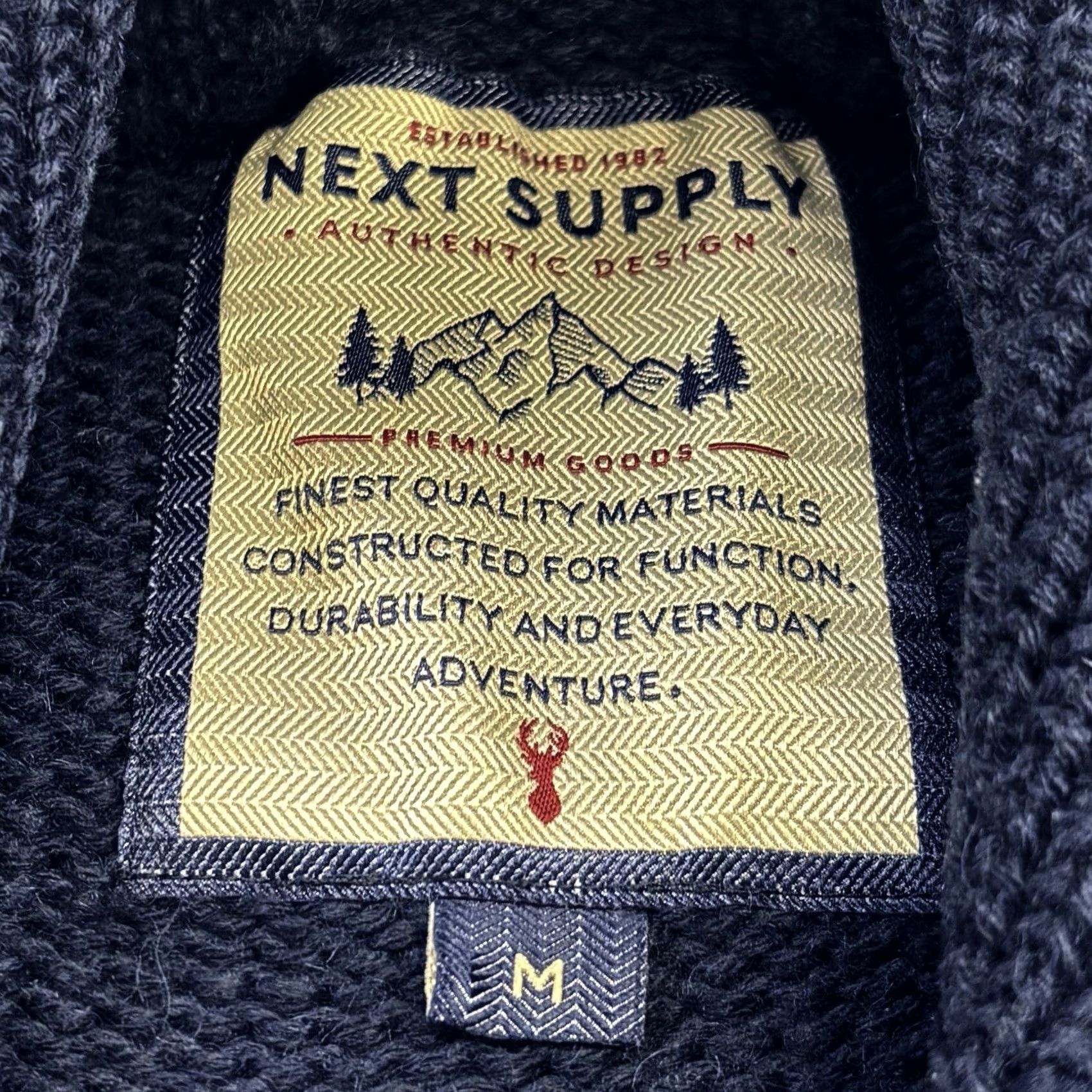 NEXT VINTAGE? no. NEXT cardigan medium mens shawl collar navy button front acrylic wool blend knit Size US M / EU 48-50 / 2 - 4 Thumbnail