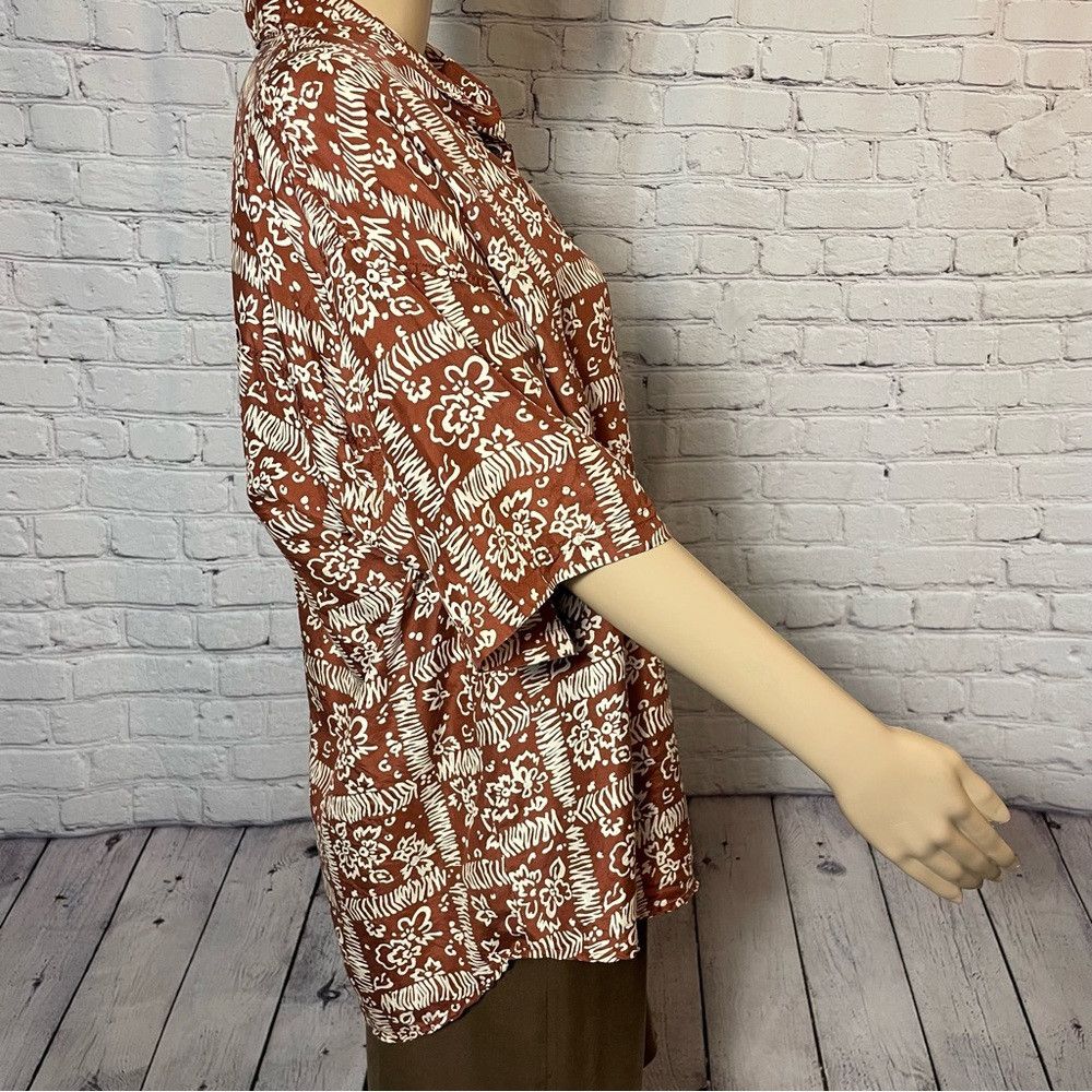 Other Vintage Jonathan Martin 100% Silk Button Short Sleeve Shirt Size M / US 6-8 / IT 42-44 - 4 Thumbnail