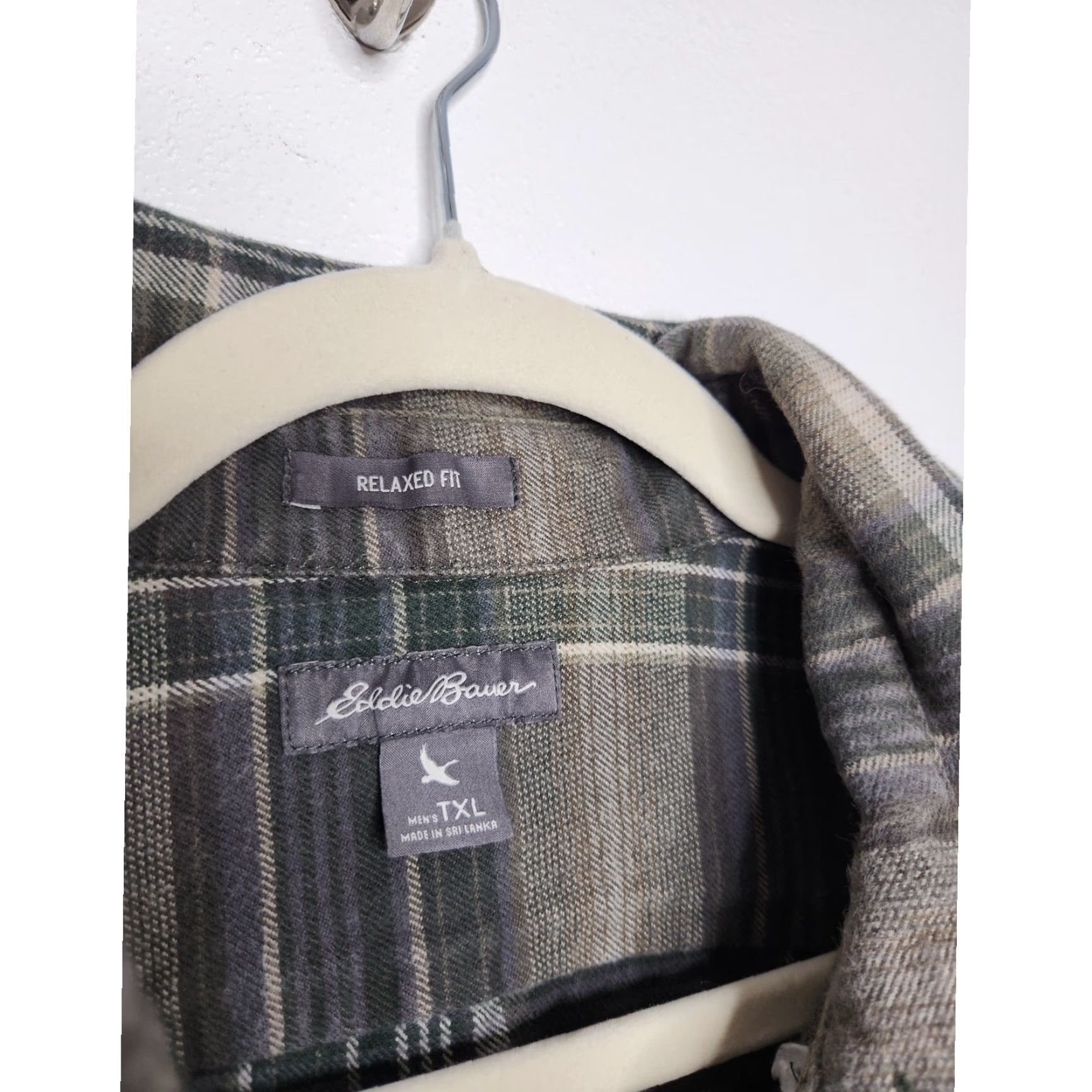 Eddie Bauer VINTAGE Eddie Bauer Plaid Flannel Button Oversized TXL Fall Autumn Skate Size US XL / EU 56 / 4 - 5 Thumbnail