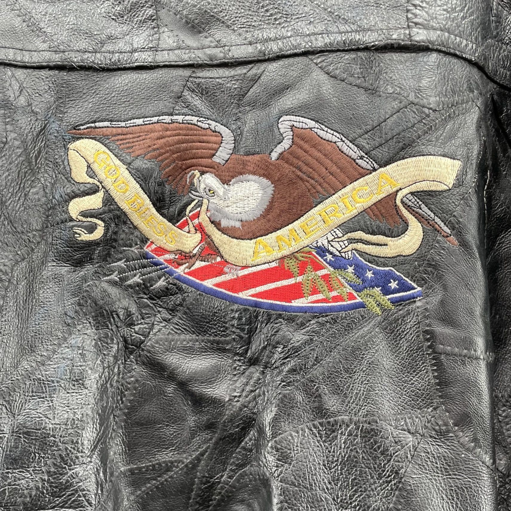 Vintage VTG Bomber Jacket Men's 2XL Black Leather Moto Biker Rocker Workwear VTG Bomber Jacket Leather Jacket 2XL Black Mens 90s Style Size US XXL / EU 58 / 5 - 5 Thumbnail