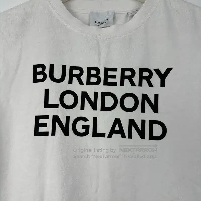 Burberry Burberry White Cotton Women's T-Shirt. Size L / US 10 / IT 46 - 4 Thumbnail