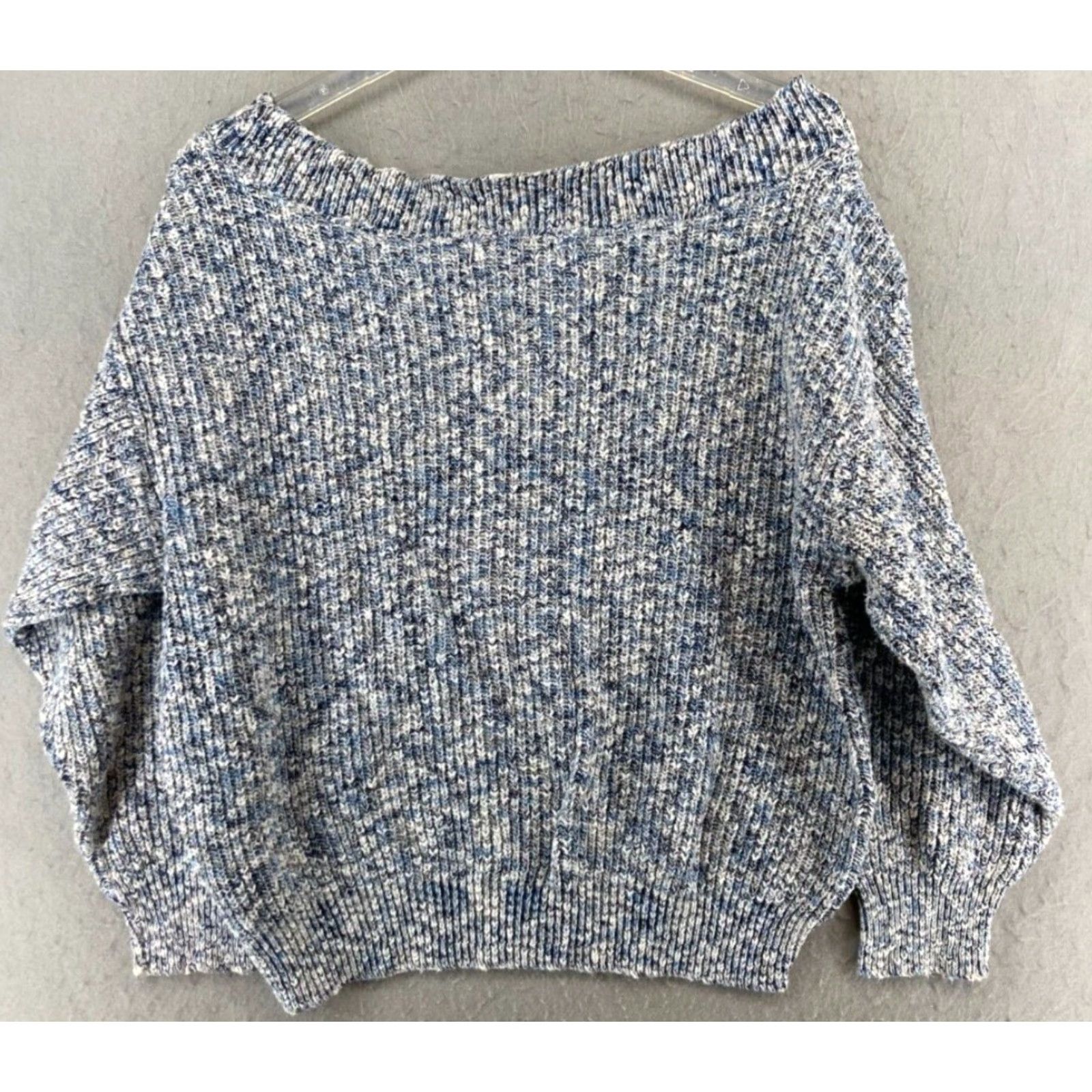 Calvin Klein VINTAGE Calvin Klein Sweater Large Blue Cable-Knit Boat Neck Long Sleeve Casual 90s Womens USA MADE Size L / US 10 / IT 46 - 7 Thumbnail