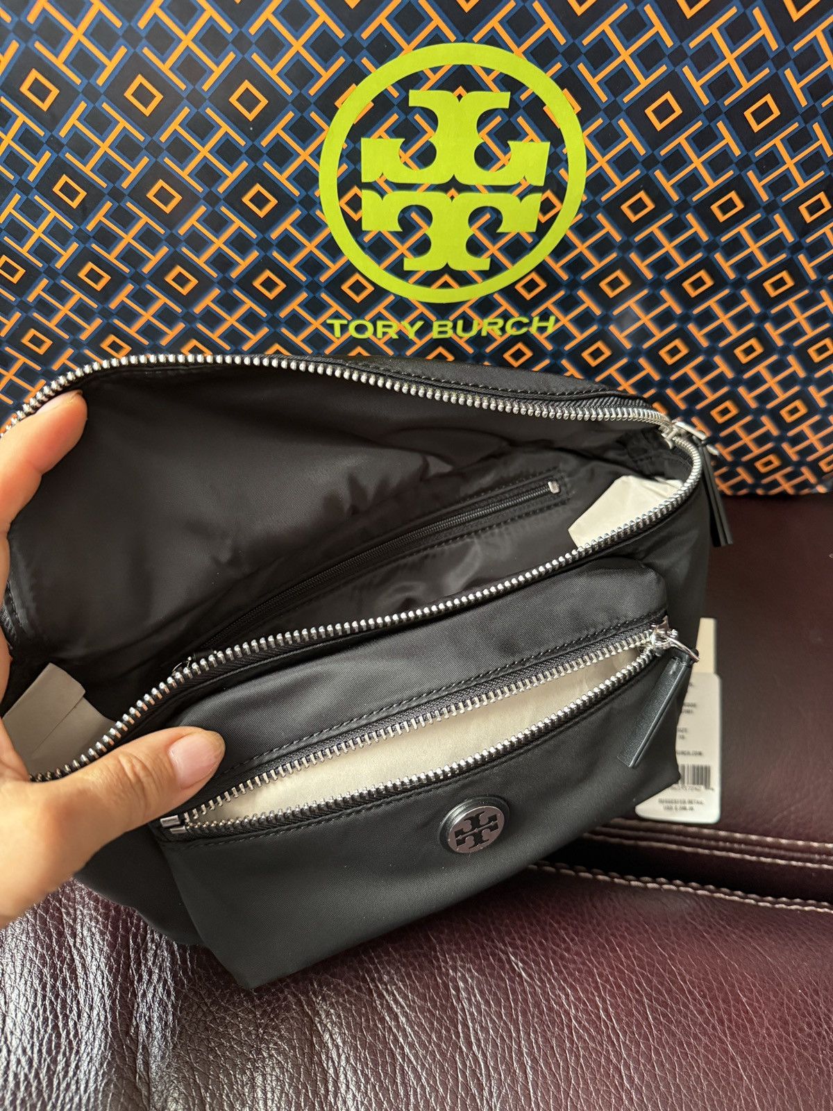 Tory Burch TORY BURCH BLACK NYLON BELT BAG FANNY PACK CROSSBODY PURSE Size ONE SIZE - 4 Thumbnail
