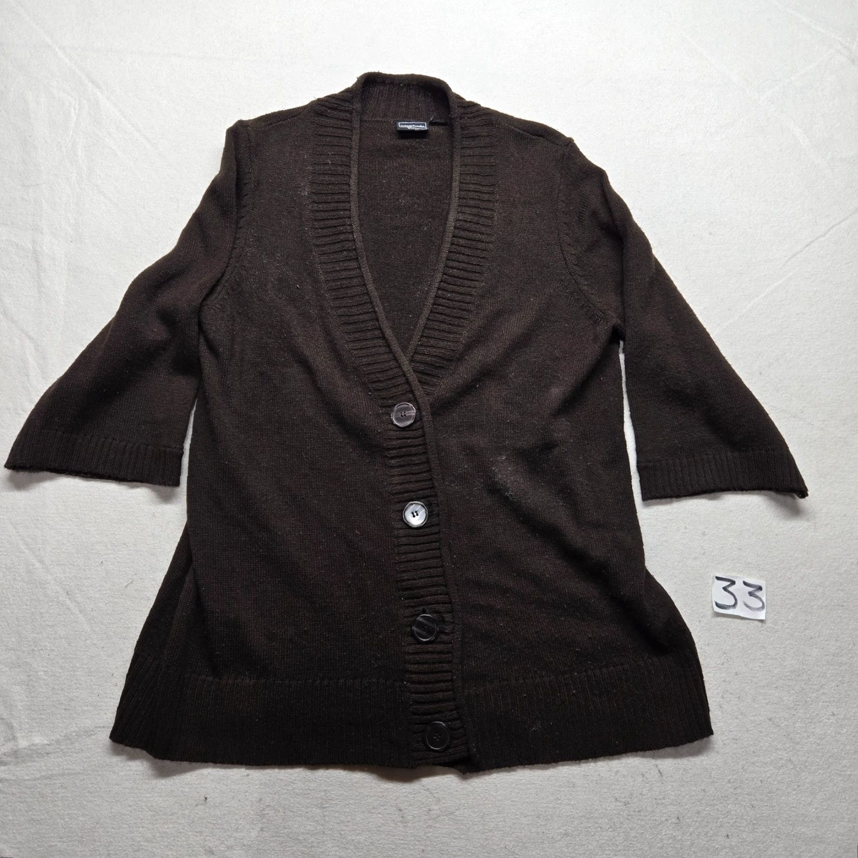 Vintage Bobbie Brooks Cardigan Adult Large Womens Brown Solid Knit Open Front Size L / US 10 / IT 46 - 3 Thumbnail