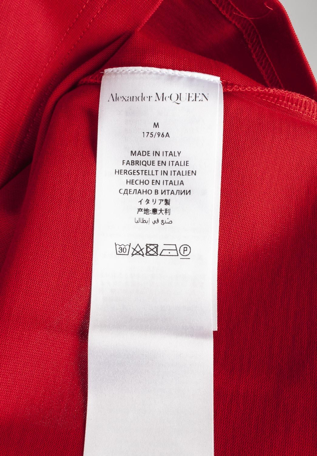 Alexander McQueen Alexander Mcqueen Men Red T-Shirt Size M H4744 Size US M / EU 48-50 / 2 - 6 Thumbnail