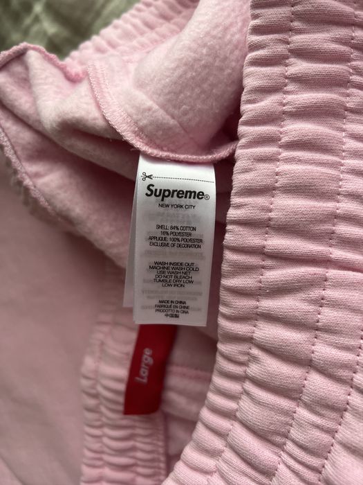 Supreme Supreme Satin Applique Sweatpants in Pink | Grailed