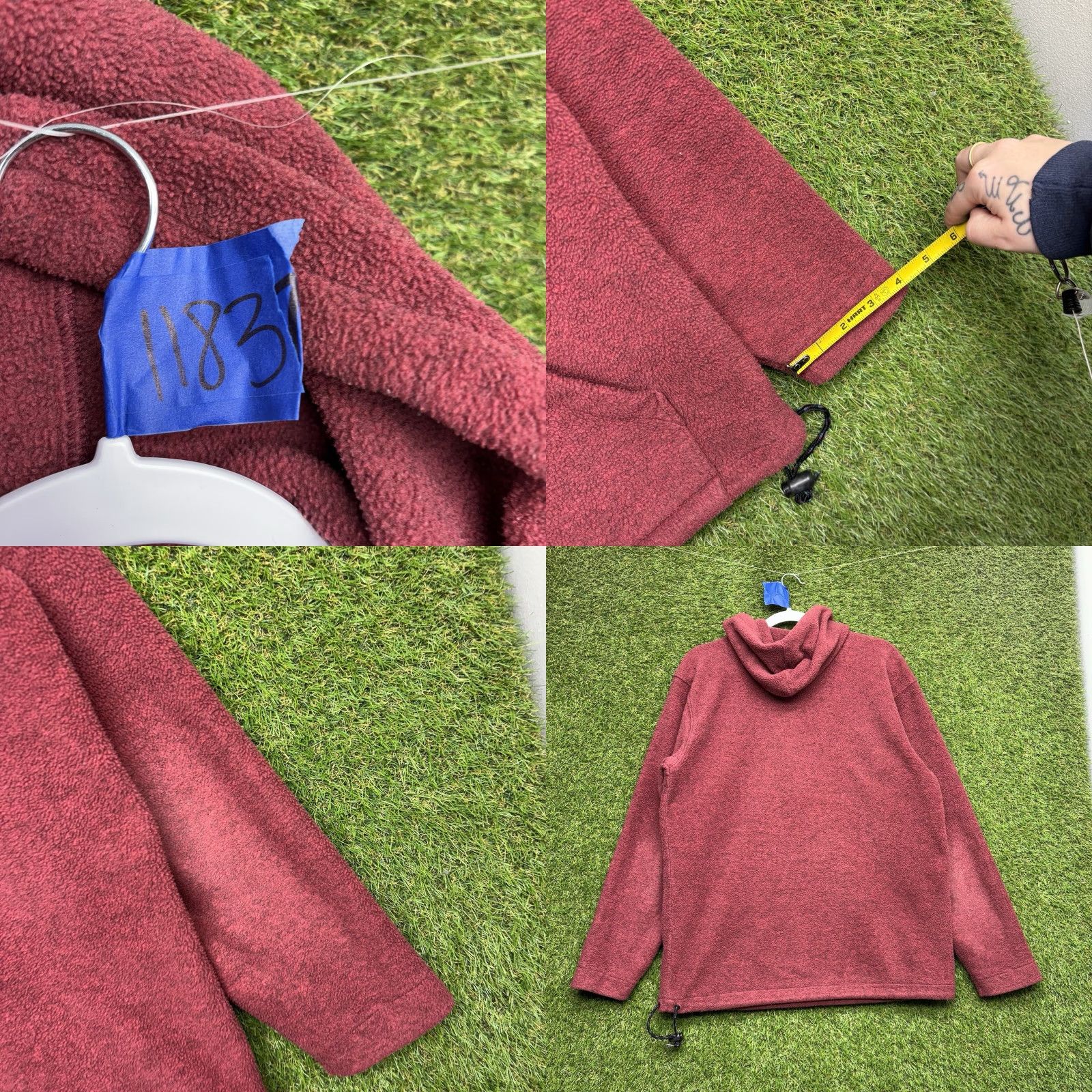 Vintage VINTAGE: No. LL Bean Fleece Pullover Mens Medium Quarter Snap Red Outdoor Hiking Sweater Size US M / EU 48-50 / 2 - 8 Thumbnail