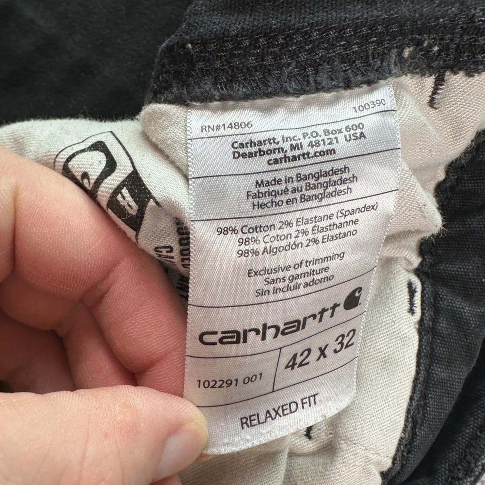 Carhartt Carhartt BN2291M Work Pants Men 42x32 Black Rugged Flex Size US 42 / EU 58 - 7 Thumbnail