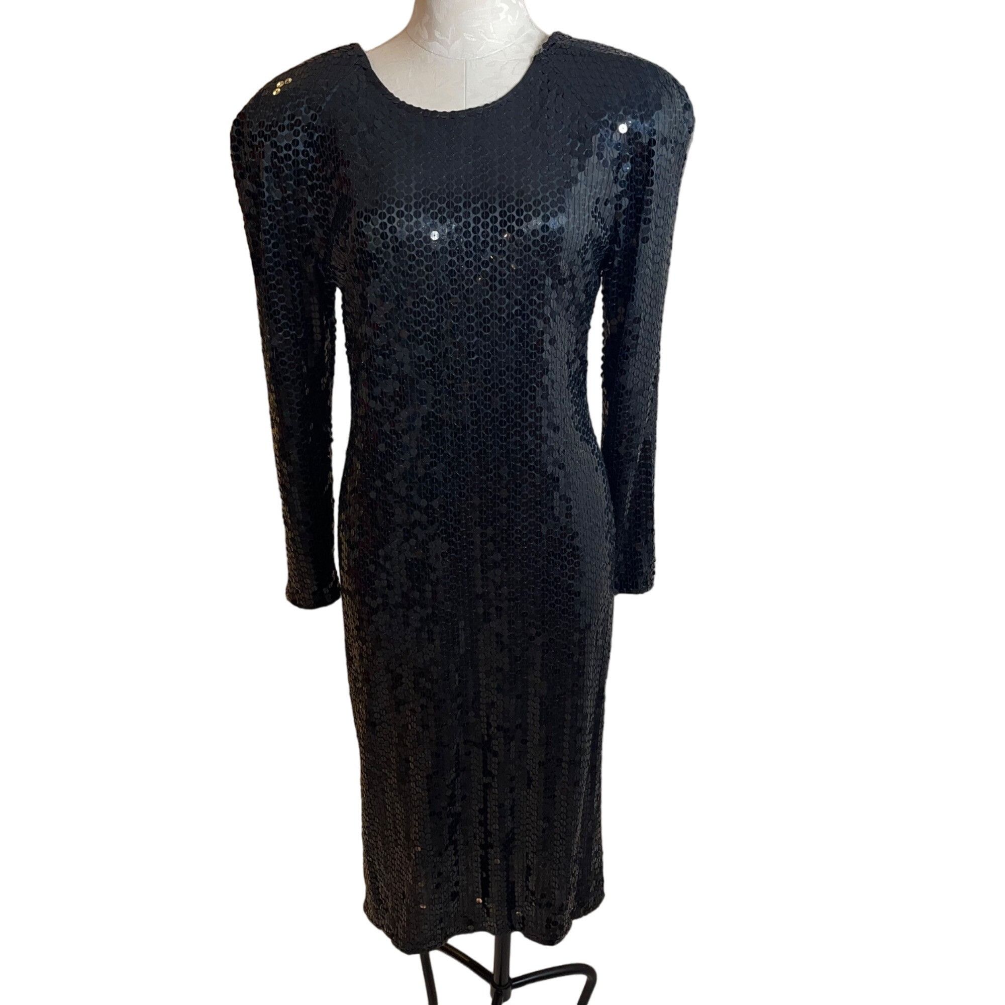 Vintage Vintage 1980s Womens Dress Size 12 Black Size XL / US 12-14 / IT 48-50 - 1 Thumbnail