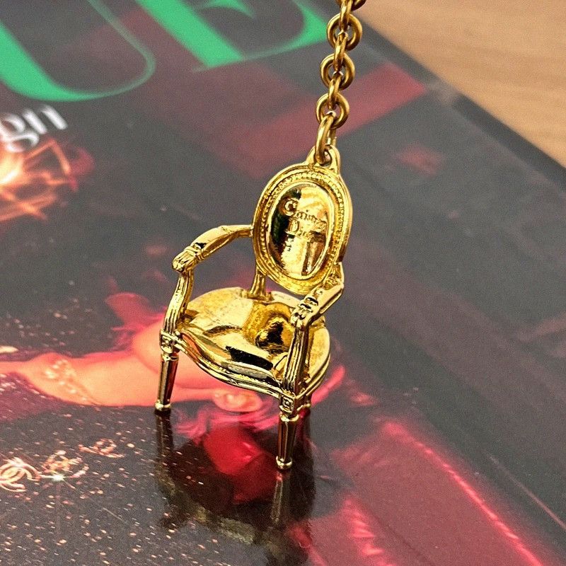 Dior Christian Dior Vintage Gold Chair Keyholder Size ONE SIZE - 2 Thumbnail