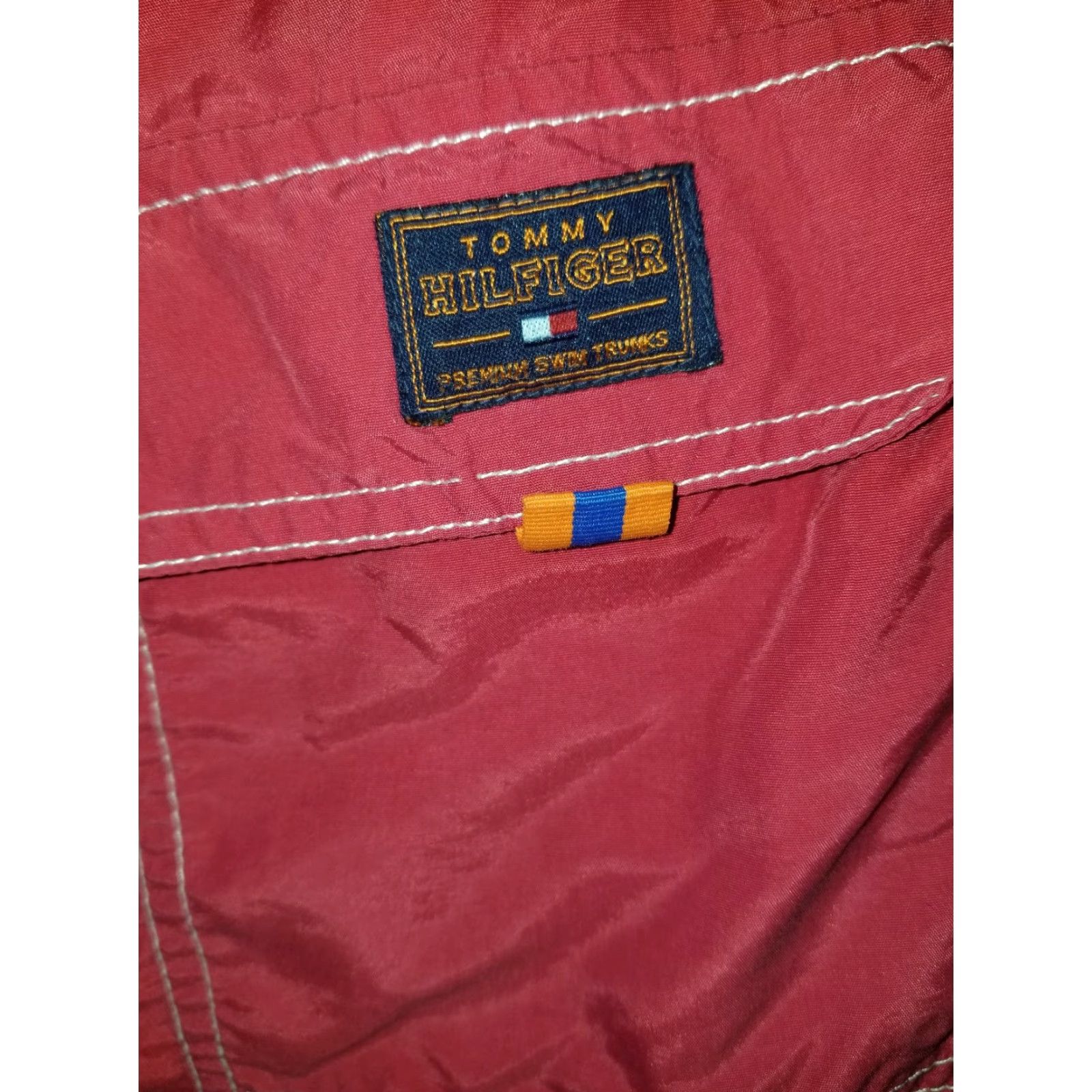 Tommy Hilfiger Tommy Hilfiger Board Shorts XL Red Swim Trunk Retro 00s Flag Logo Classic Size US 36 / EU 52 - 5 Thumbnail