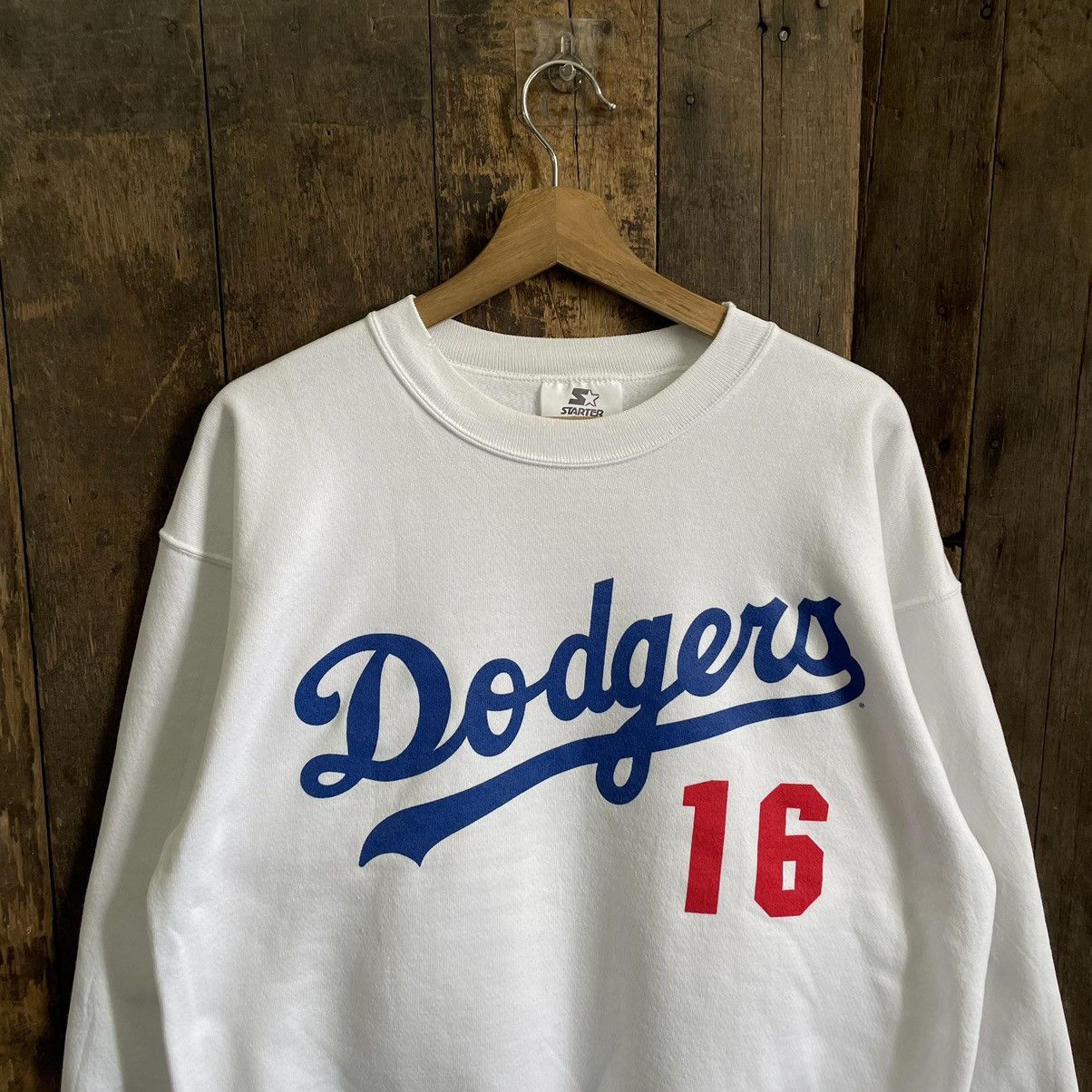 Starter Vintage 90's Dodgers Nomo 16 Crewneck Sweatshirt Size US M / EU 48-50 / 2 - 2 Thumbnail